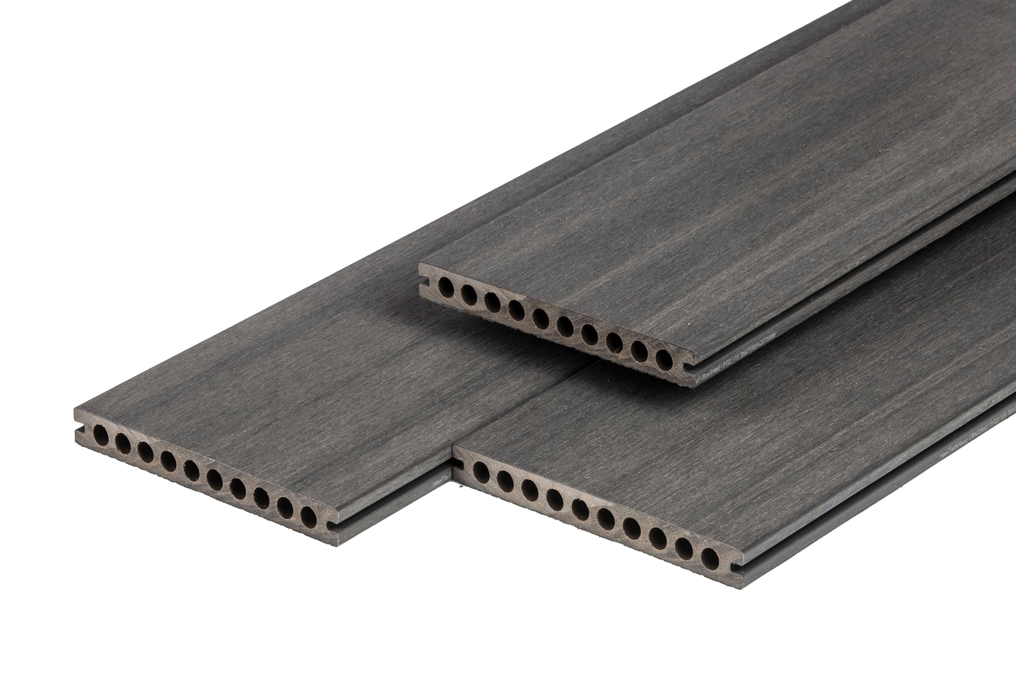 PuraShield vlonderplank composiet - 300 cm - Semi-massief - Voor clips - 21 cm breed - Antraciet