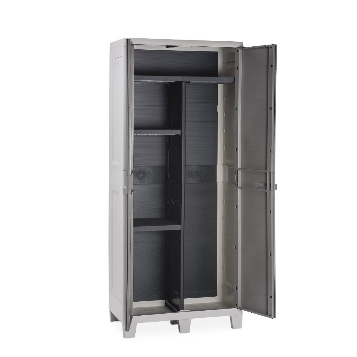 Toomax Florida XL utility opbergkast hoog - lichtgrijs/donkergrijs Toomax Florida XL utility opbergkast hoog - lichtgrijs/donkergrijs