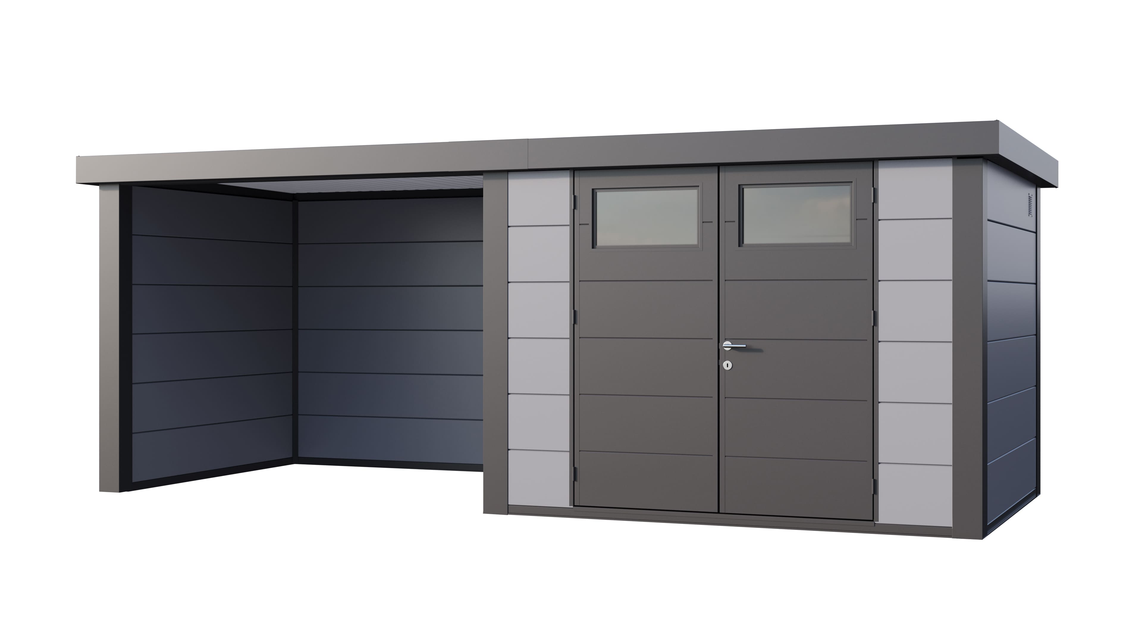 Telluria Classico 3024 tuinhuis inclusief dichte lounge - 582 x 238 cm - lichtgrijs/antraciet