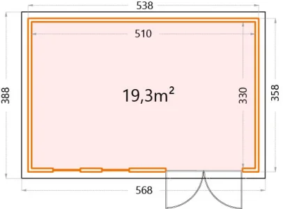 Telluria Classico plus 5436 metalen tuinhuis - 538 x 358 cm - antraciet