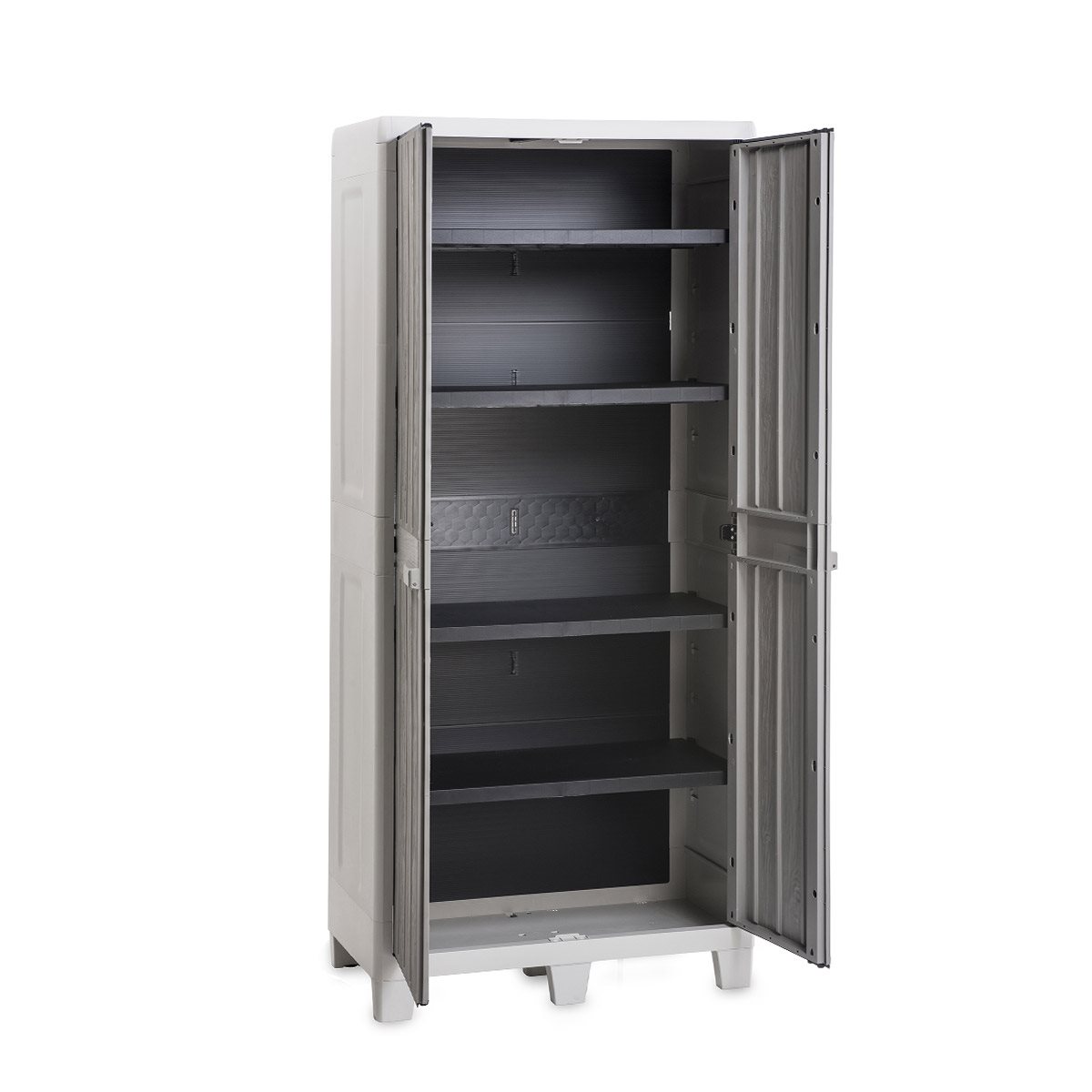 Toomax Florida XL opbergkast hoog - lichtgrijs/donkergrijs