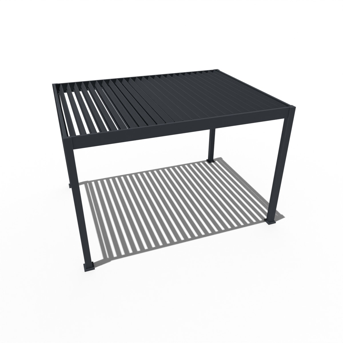 Orion Deluxe overkapping - E-LED - 300x400 cm - Antraciet - met elektrisch lamellendak en LED 