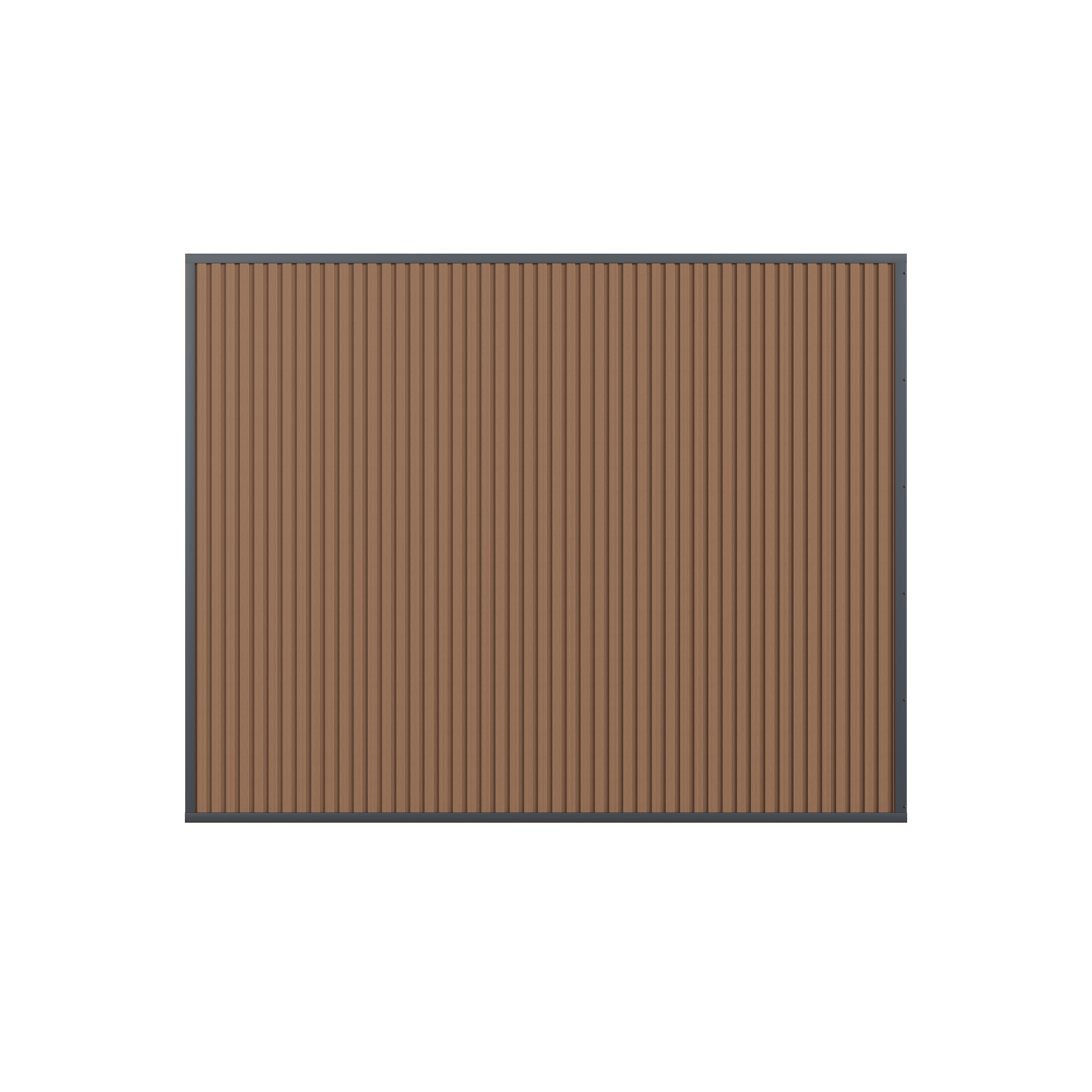 Orion composietwand - 300x236 cm - Voor 3 meter zijkant - Antraciet/Teak