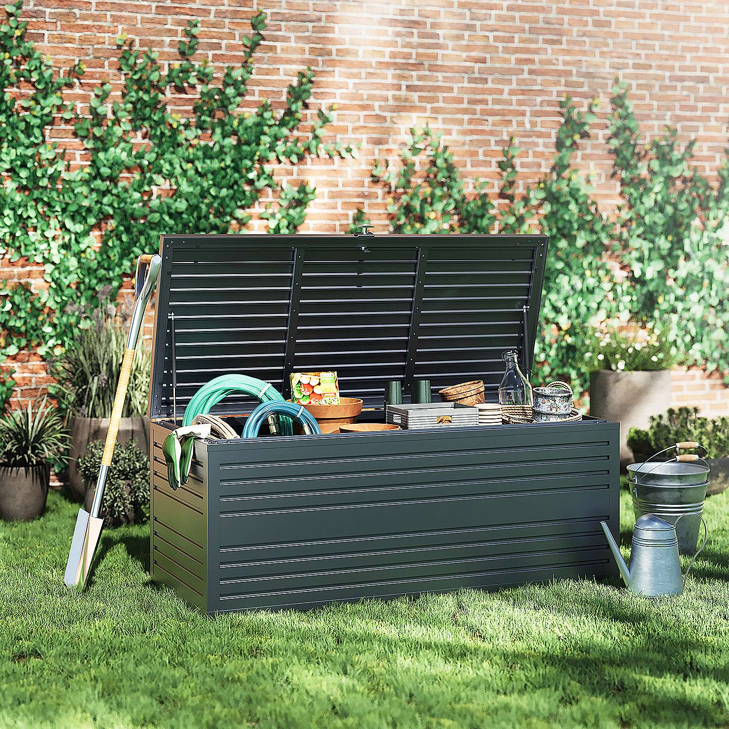 Orion Sit & Store - Aluminium opbergbox - 1050L - Antraciet