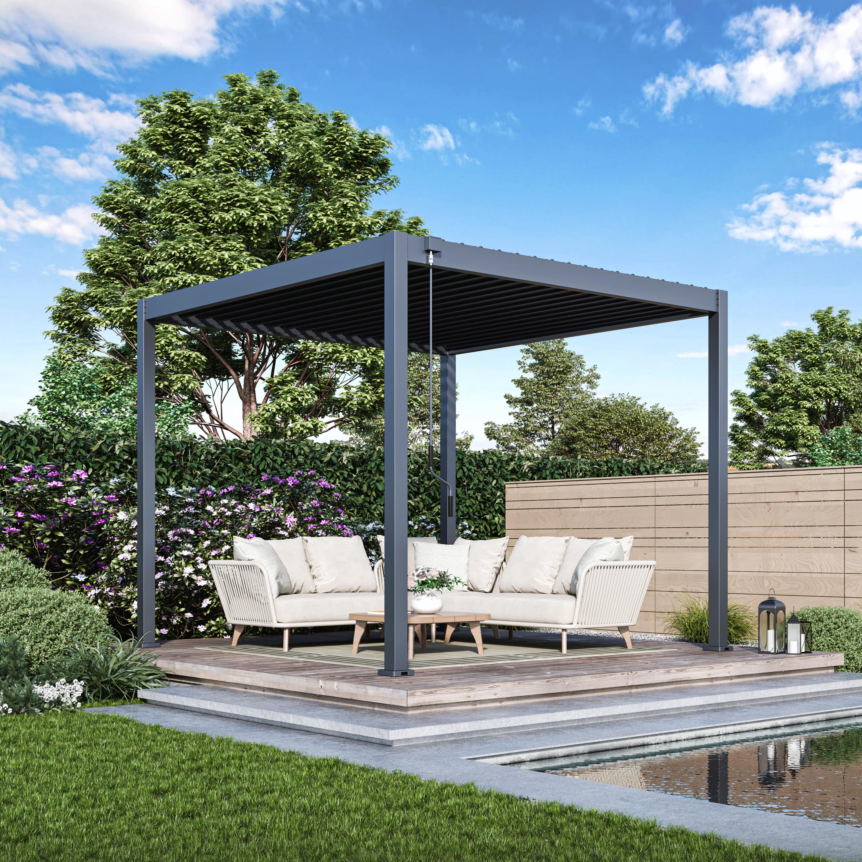 Orion Eco overkapping - 300x300 cm - Antraciet
