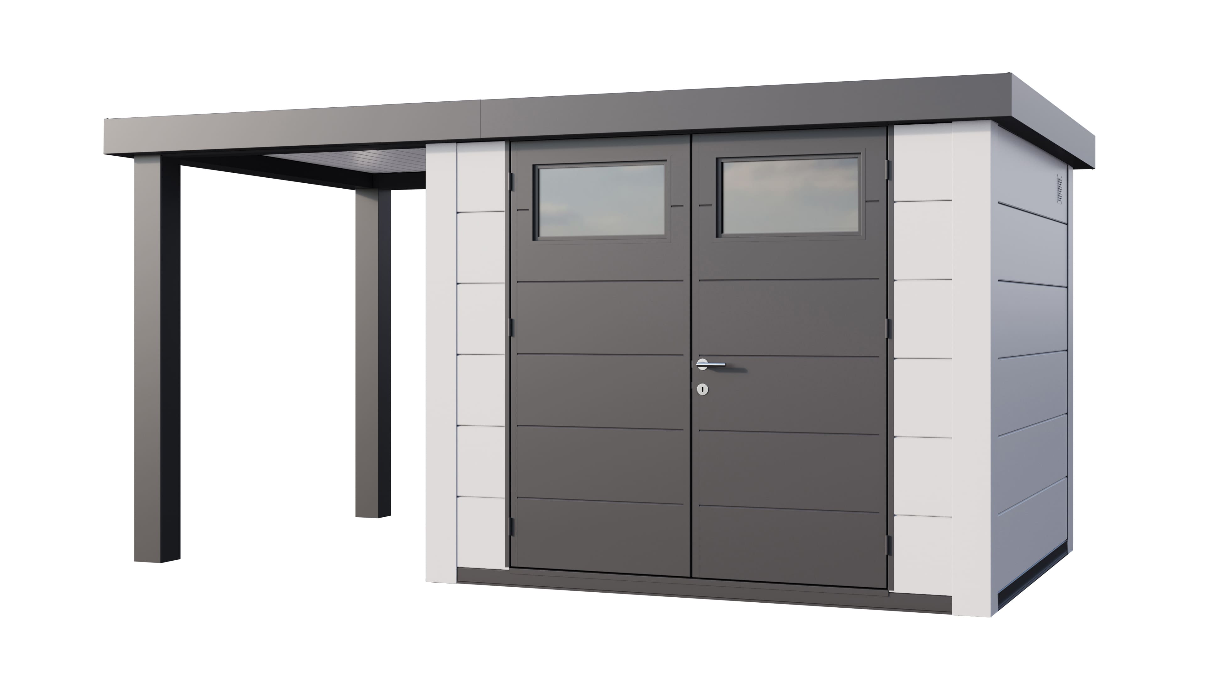 Telluria Classico 2724 tuinhuis inclusief open lounge - 436 x 238 cm - wit