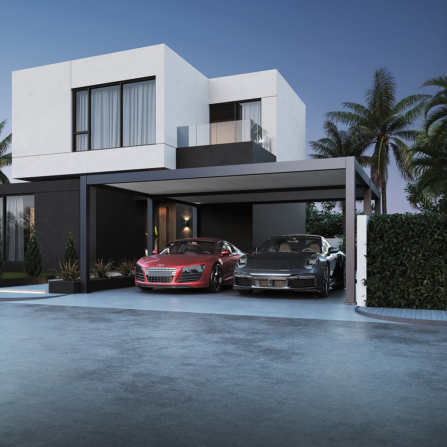Orion carport - 600x530 cm - Antraciet 