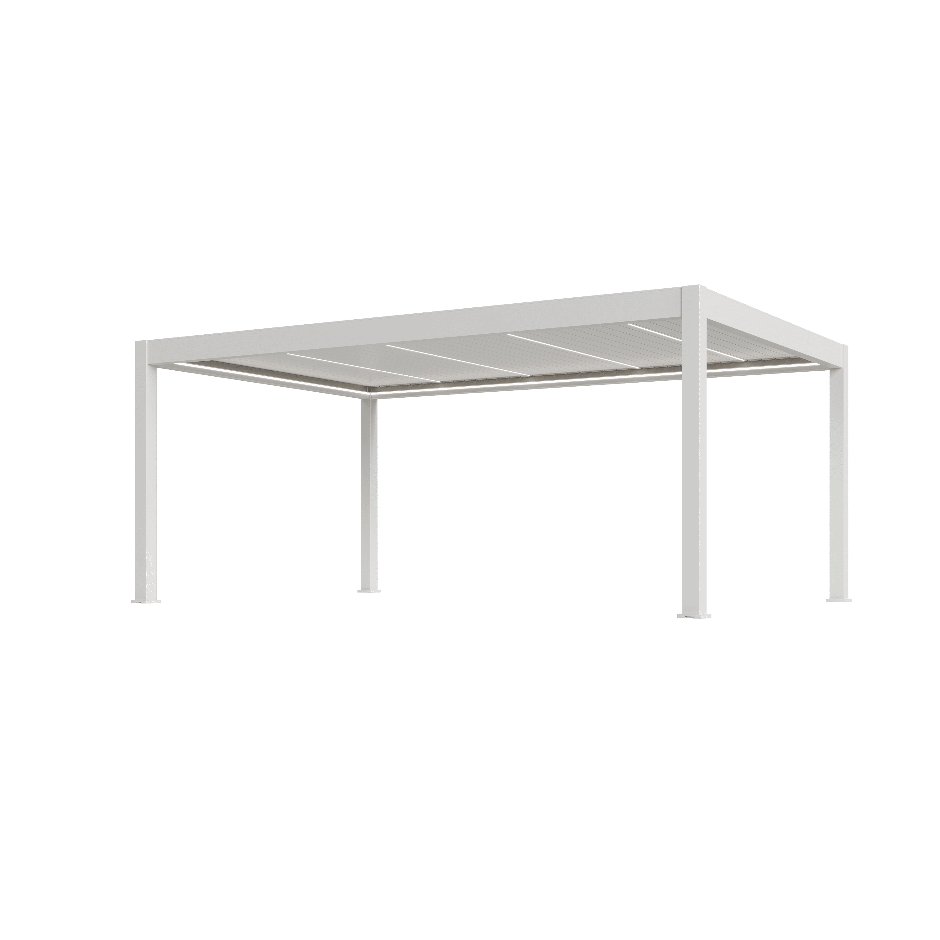 Orion Prestige overkapping - E-LED - 360x530 cm - Wit - Met elektrisch lamellendak en LED