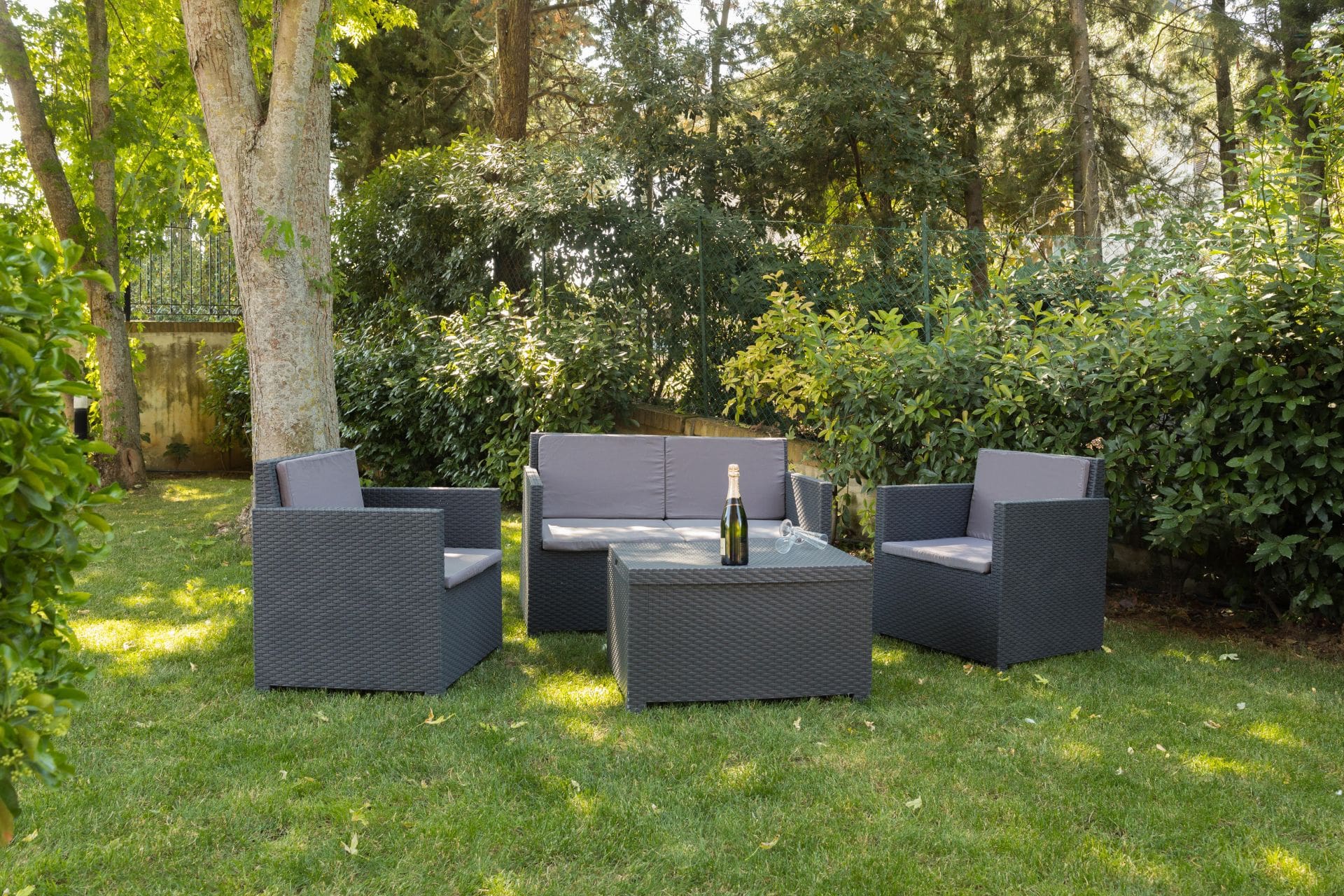 Toomax Aurelia loungeset - 4 zitplaatsen - antraciet