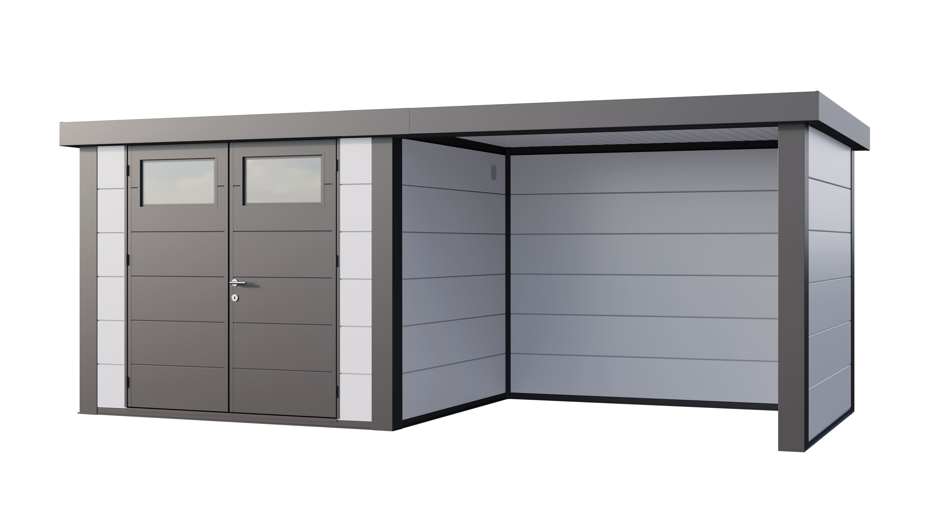 Telluria Classico 2724 tuinhuis inclusief dichte lounge - 552 x 238 cm - wit/antraciet