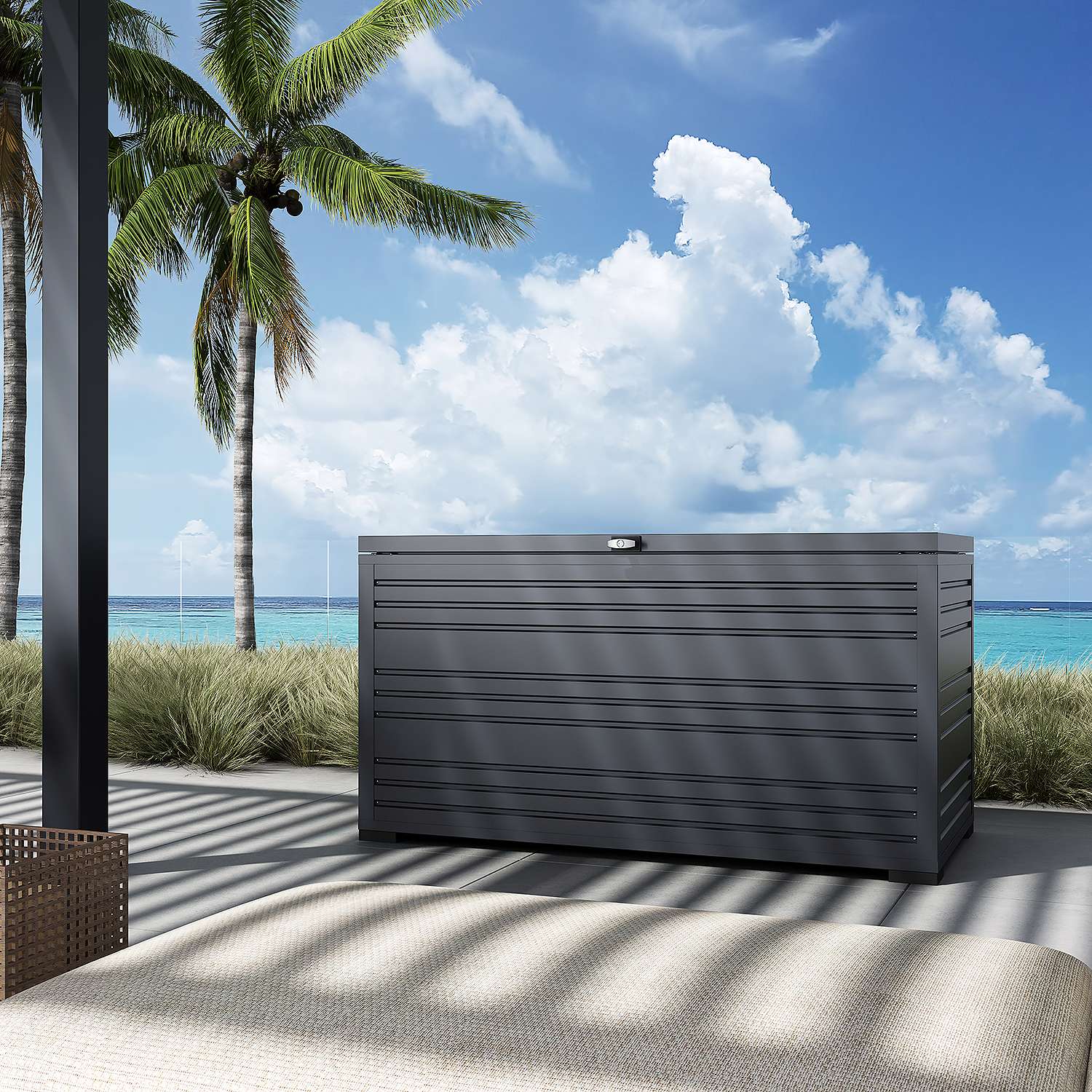 Orion Sit & Store - Aluminium opbergbox - 1050L - Antraciet