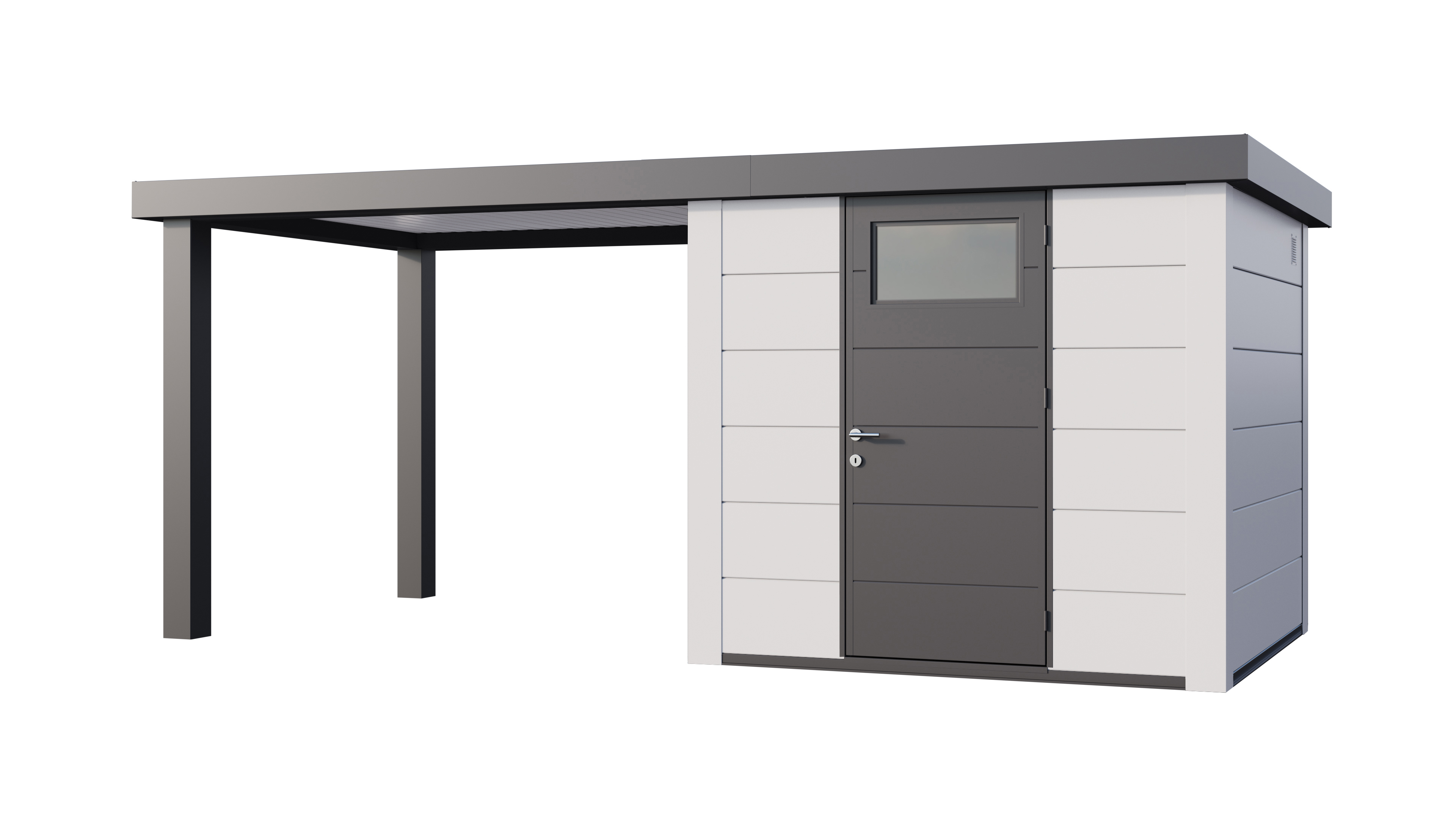 Telluria Classico 2424 tuinhuis inclusief open lounge - 522 x 238 cm - wit