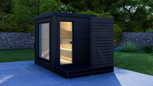Novum Sunset Outdoor Sauna - Vier tot zespersoons - Scandinavisch hout 