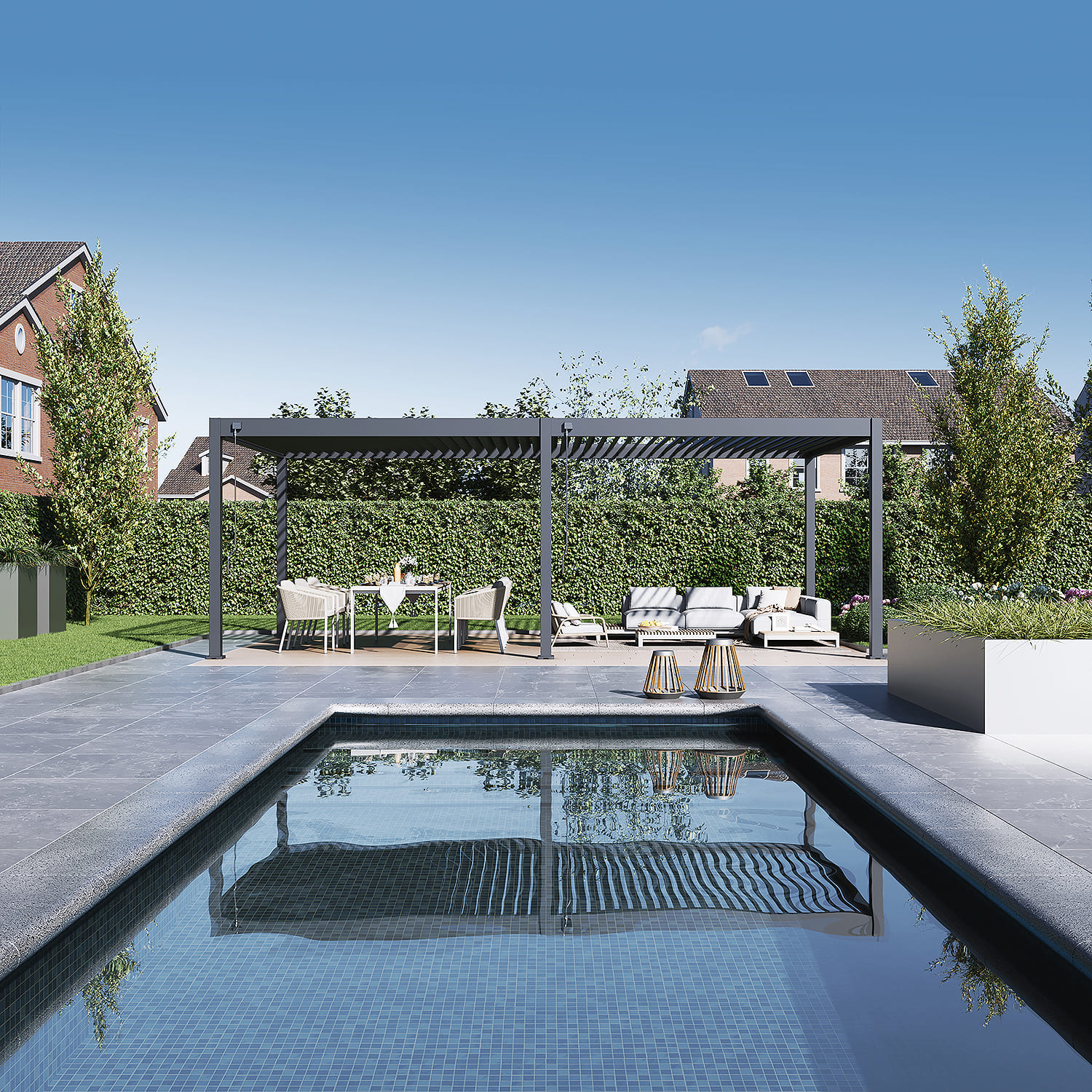 Orion Deluxe overkapping - 360x720 cm - Antraciet