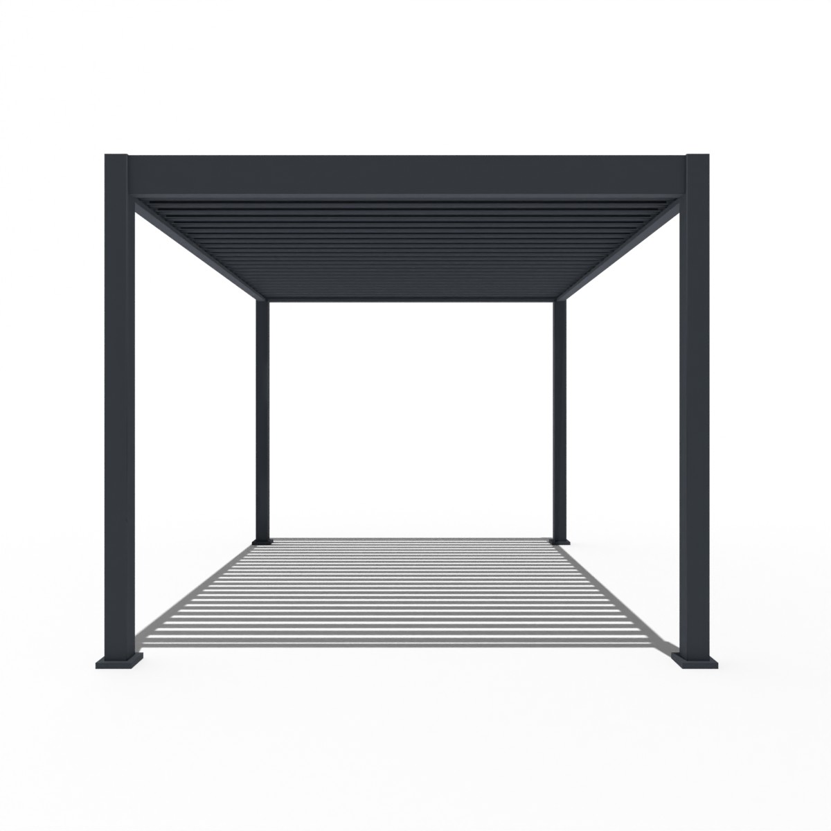 Orion Deluxe overkapping - E-LED - 300x400 cm - Antraciet - met elektrisch lamellendak en LED 