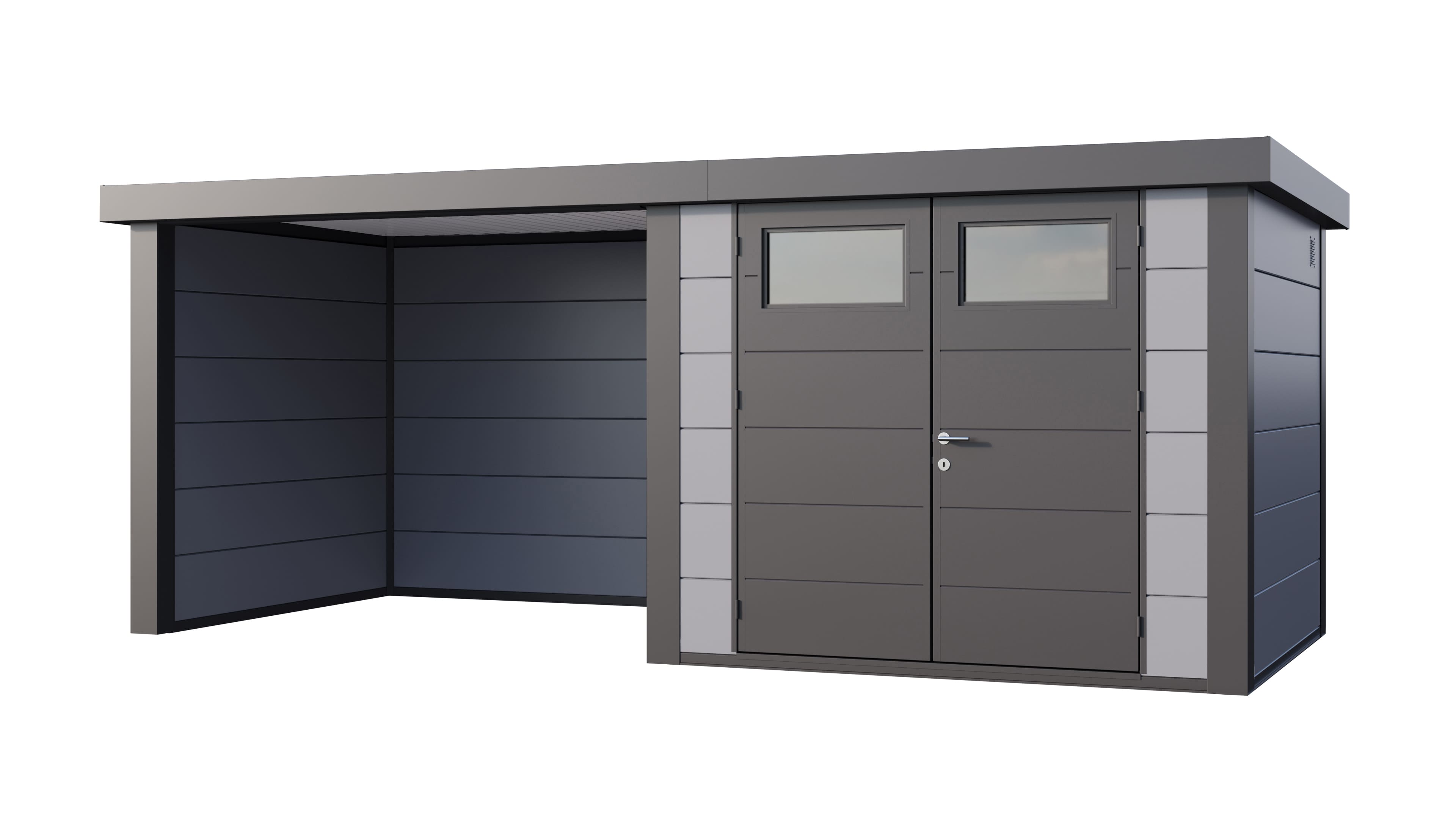 Telluria Classico 2724 tuinhuis inclusief dichte lounge - 552 x 238 cm - lichtgrijs/antraciet