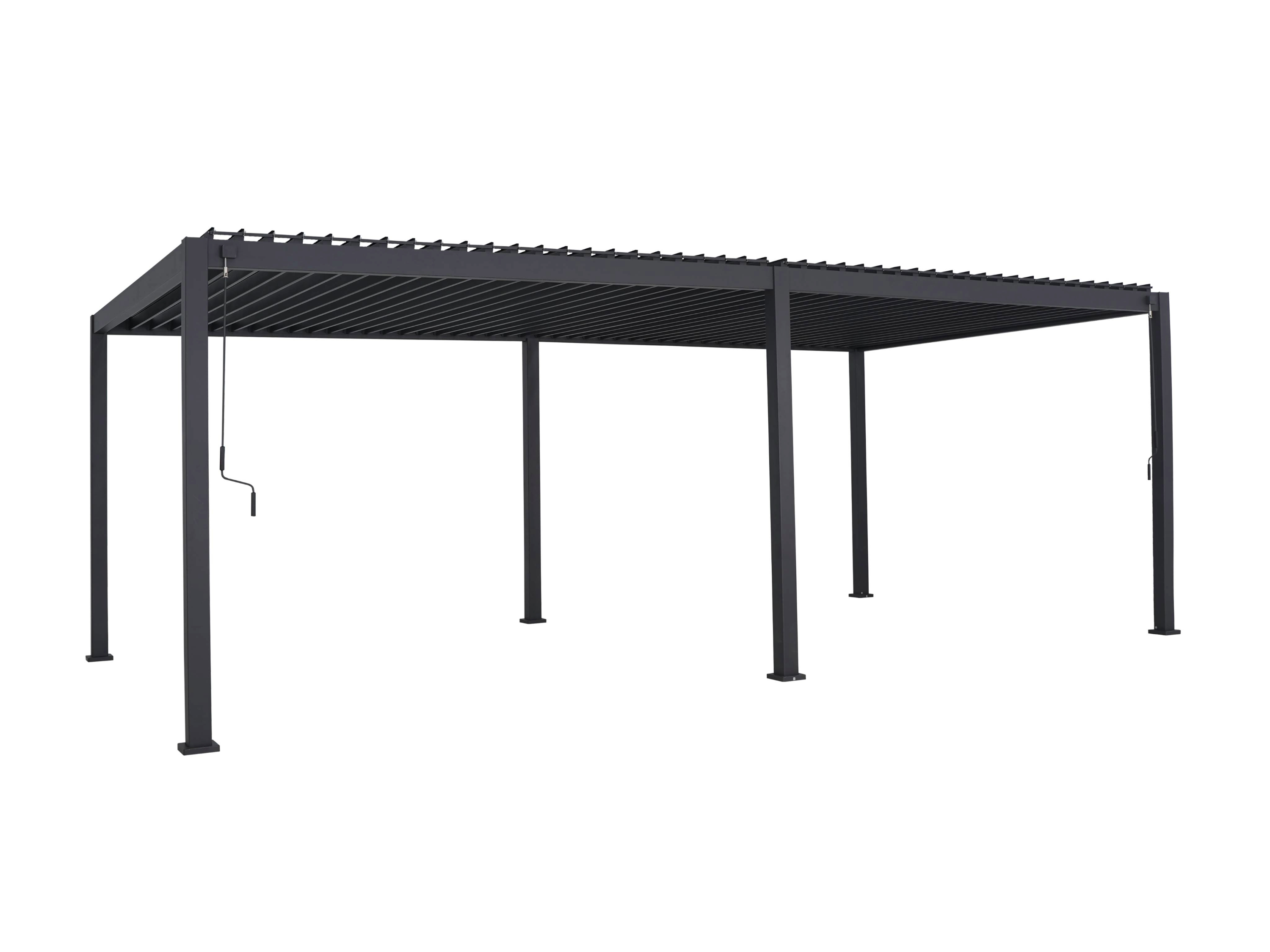 Mirador Deluxe overkapping - 360 x 720 cm - antraciet