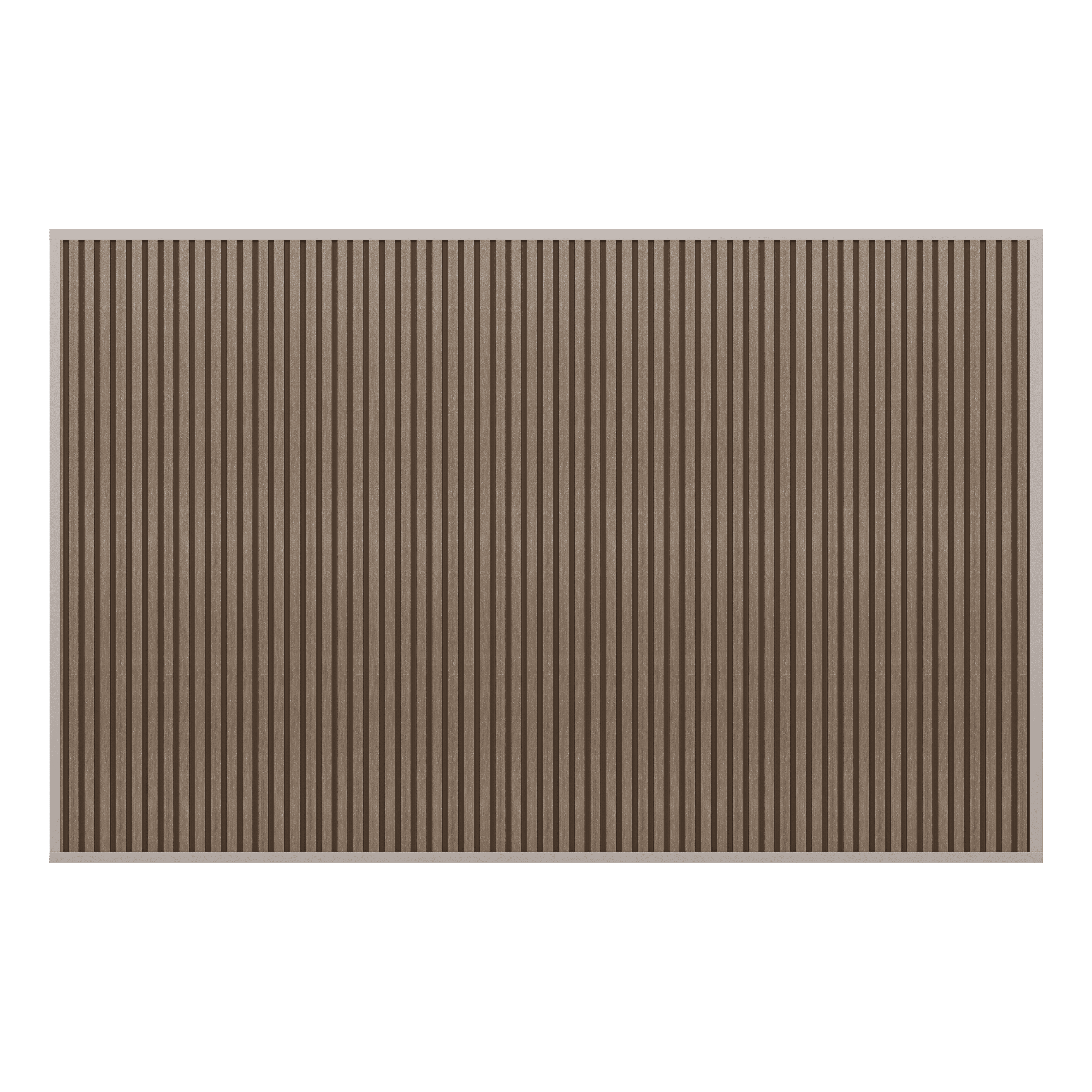 Orion composietwand - 400x236 cm - Voor 4 meter zijkant - Kiezelgrijs/Teak