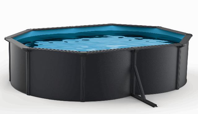 Blue Bay Guernsey metalen zwembad 610 x 360 x 120 cm - met zandfilterpomp en accessoires