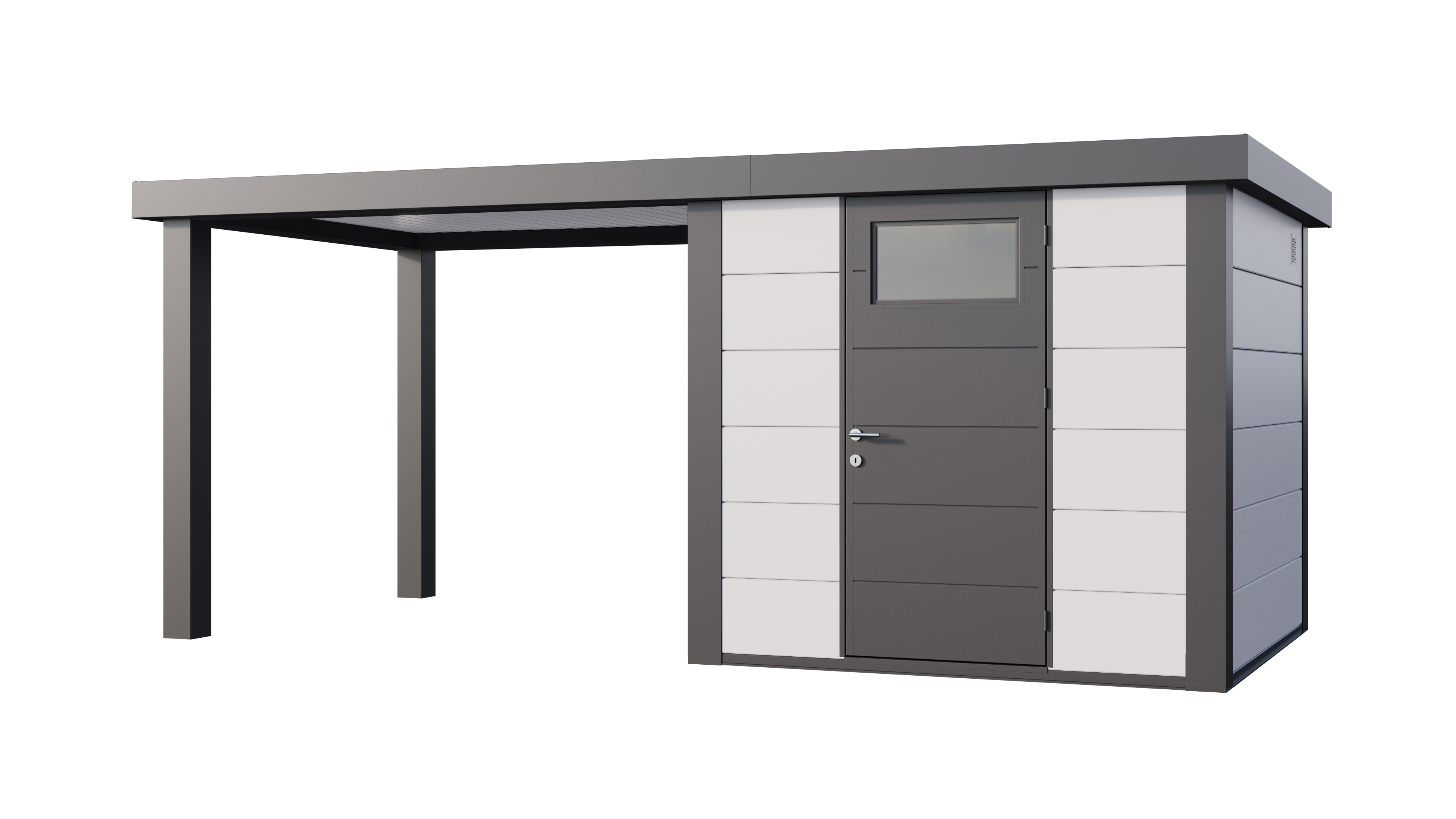 Telluria Classico 2424 tuinhuis inclusief open lounge - 522 x 238 cm - wit/antraciet