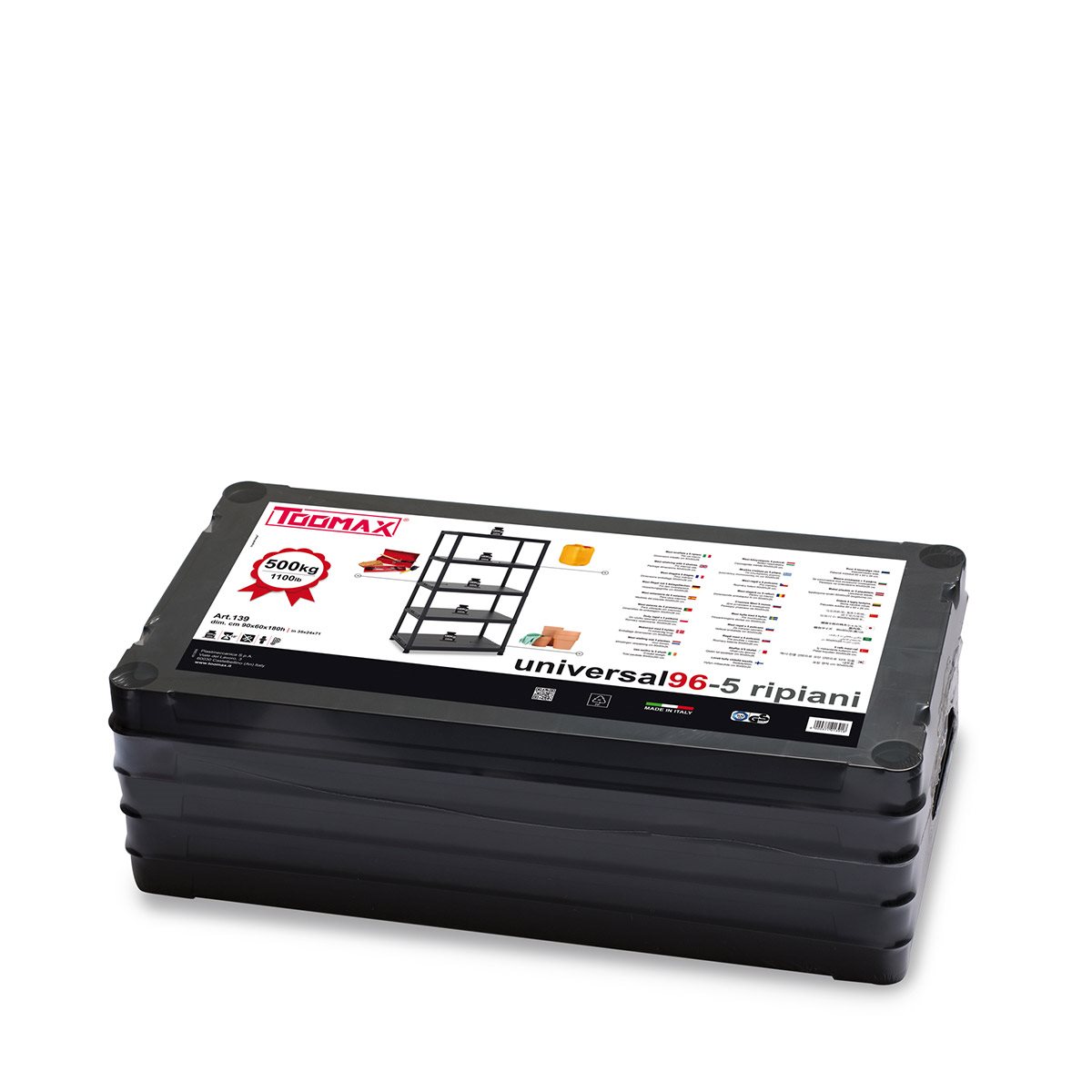 Toomax universal opbergrek - 5 planken - 90x60x180 cm