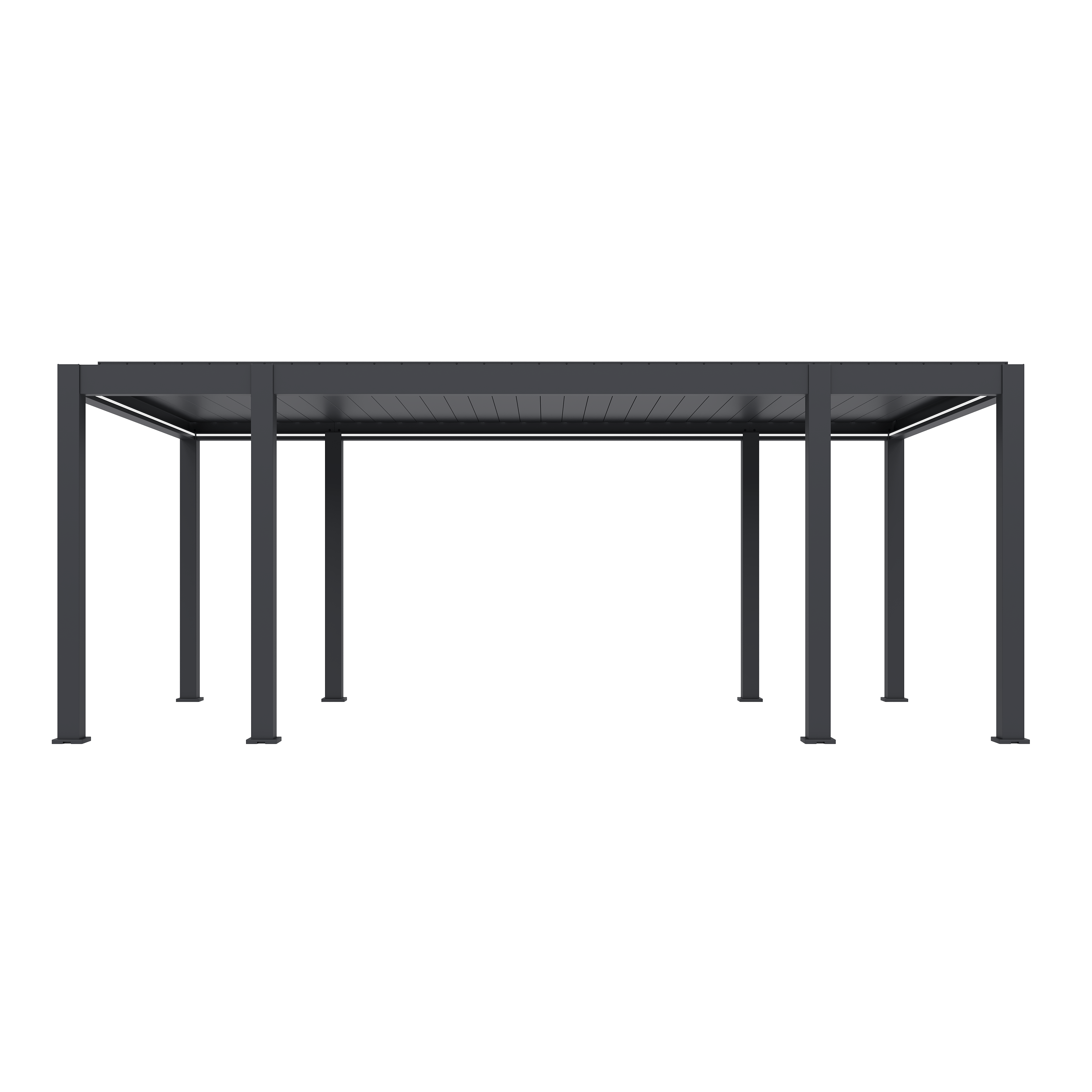 Orion Prestige overkapping - E-LED met elektrisch lamellendak en LED verlichting - 360x657 cm - Antraciet