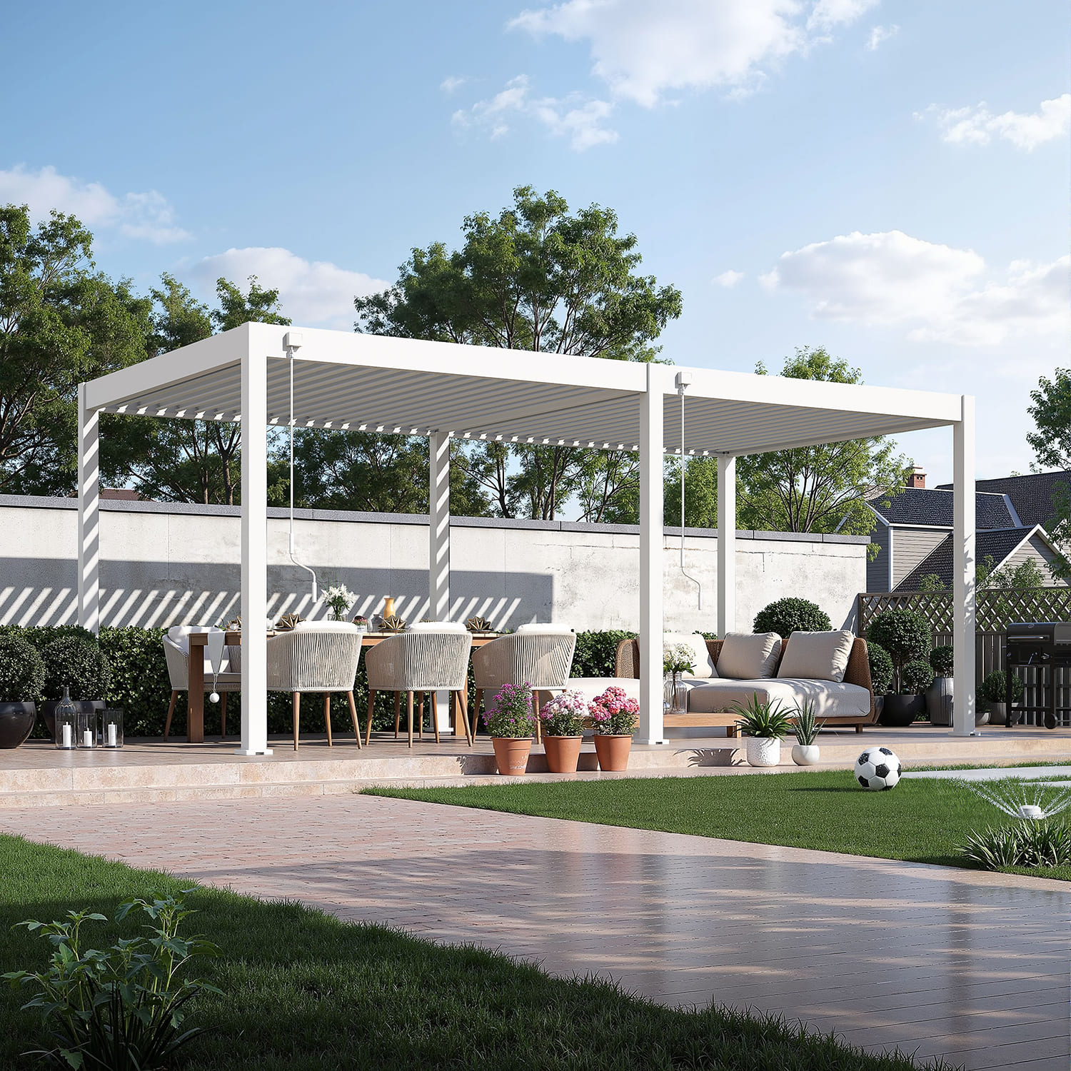 Orion Deluxe overkapping - 300x600 cm - Wit