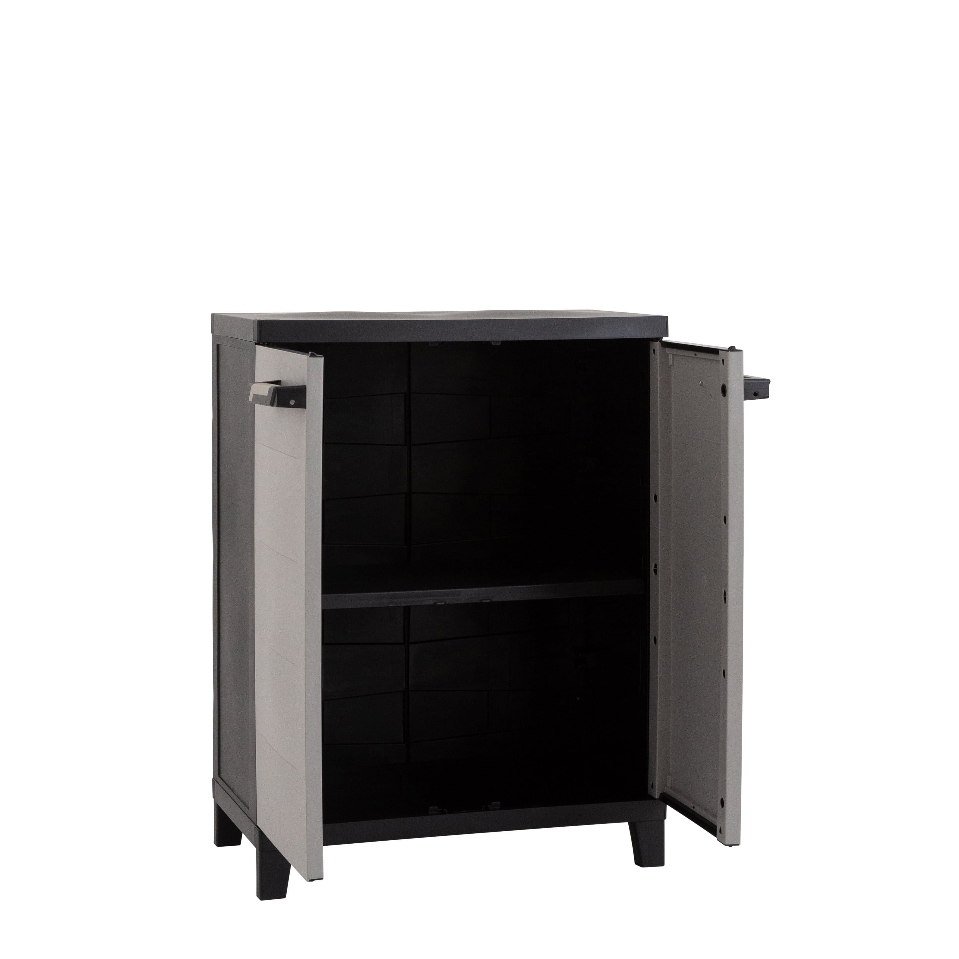 Toomax Prime opbergkast laag - Lichtgrijs/antraciet