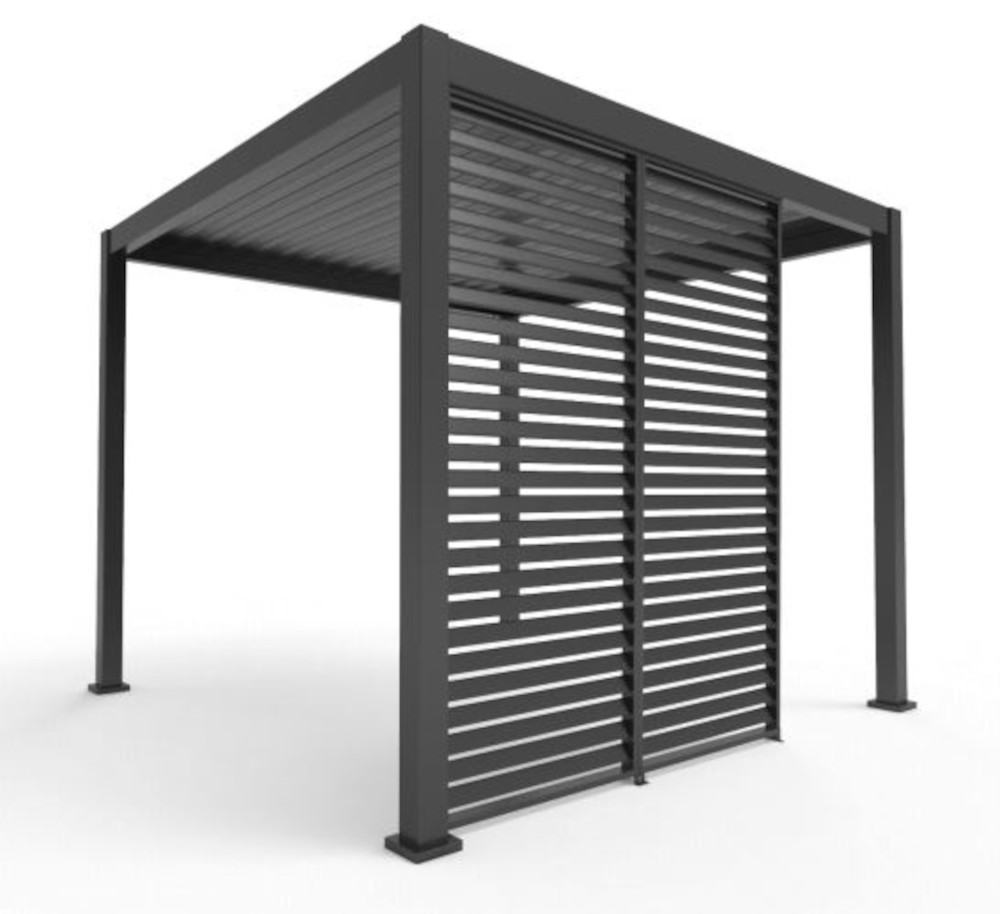 Mirador Louvre shutter paneel - 93x238,25cm - antraciet - Voor 3m kant Mirador Louvre shutter paneel - 93x238,25cm - antraciet - Voor 3m kant