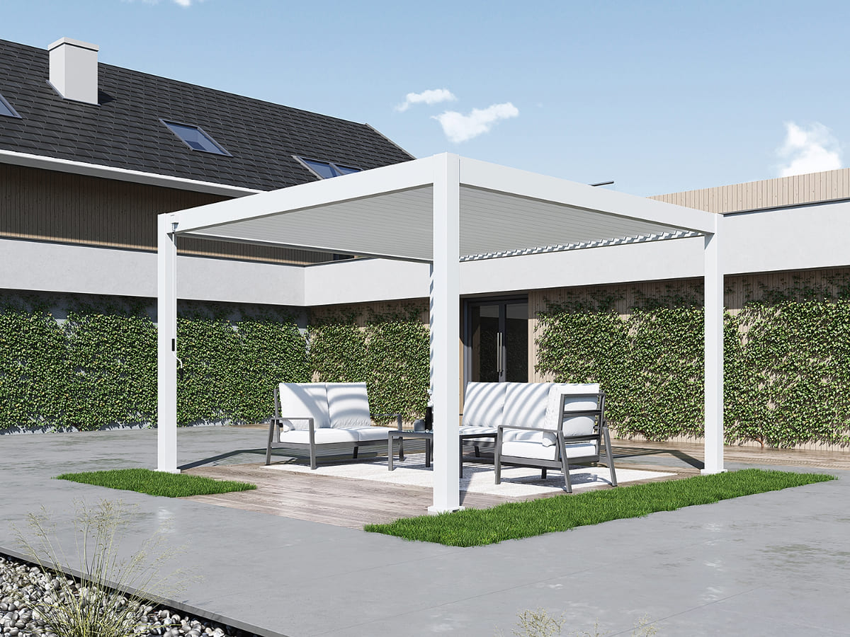 Orion Premium overkapping - 400x400 cm - Wit