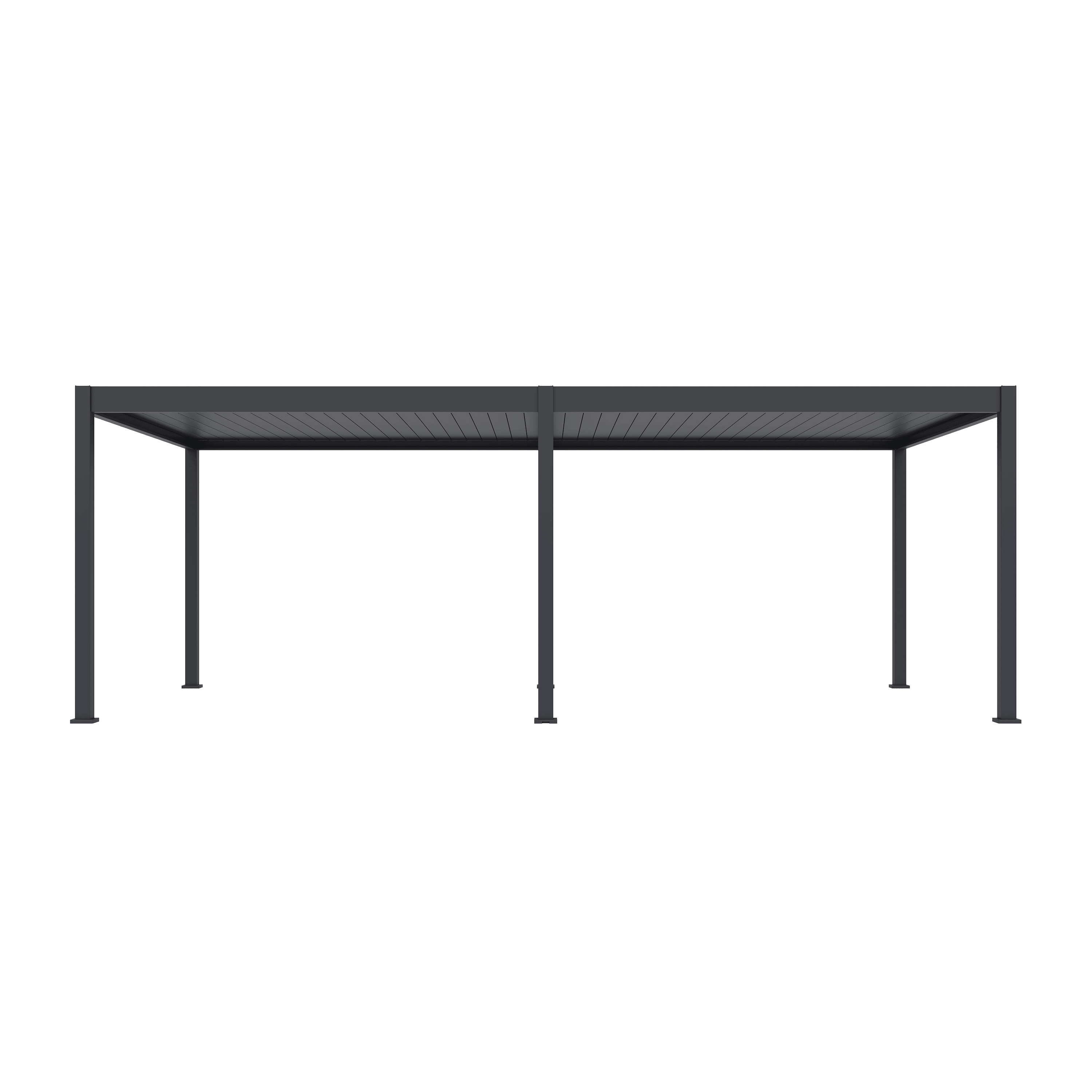 Orion Deluxe overkapping - E-LED - 360x720 cm - Antraciet - met elektrisch lamellendak en LED 