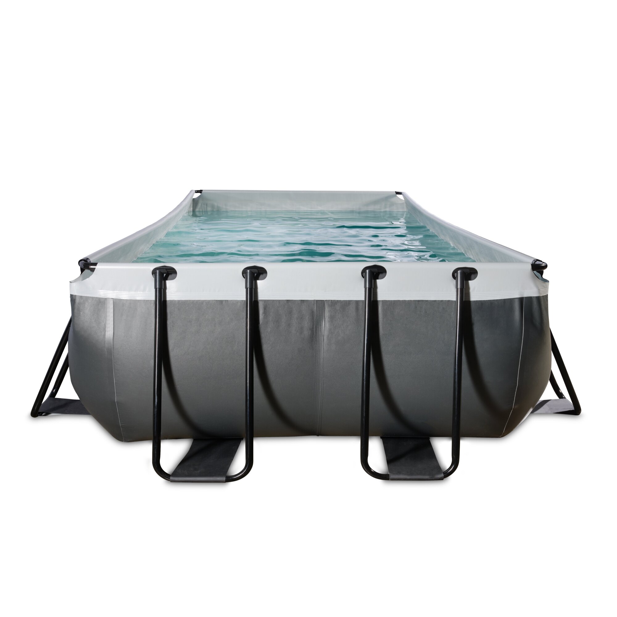EXIT Black Leather zwembad 540 x 250 x 100 cm met zandfilterpomp en trap EXIT Black Leather zwembad 540 x 250 x 100 cm met zandfilterpomp en trap