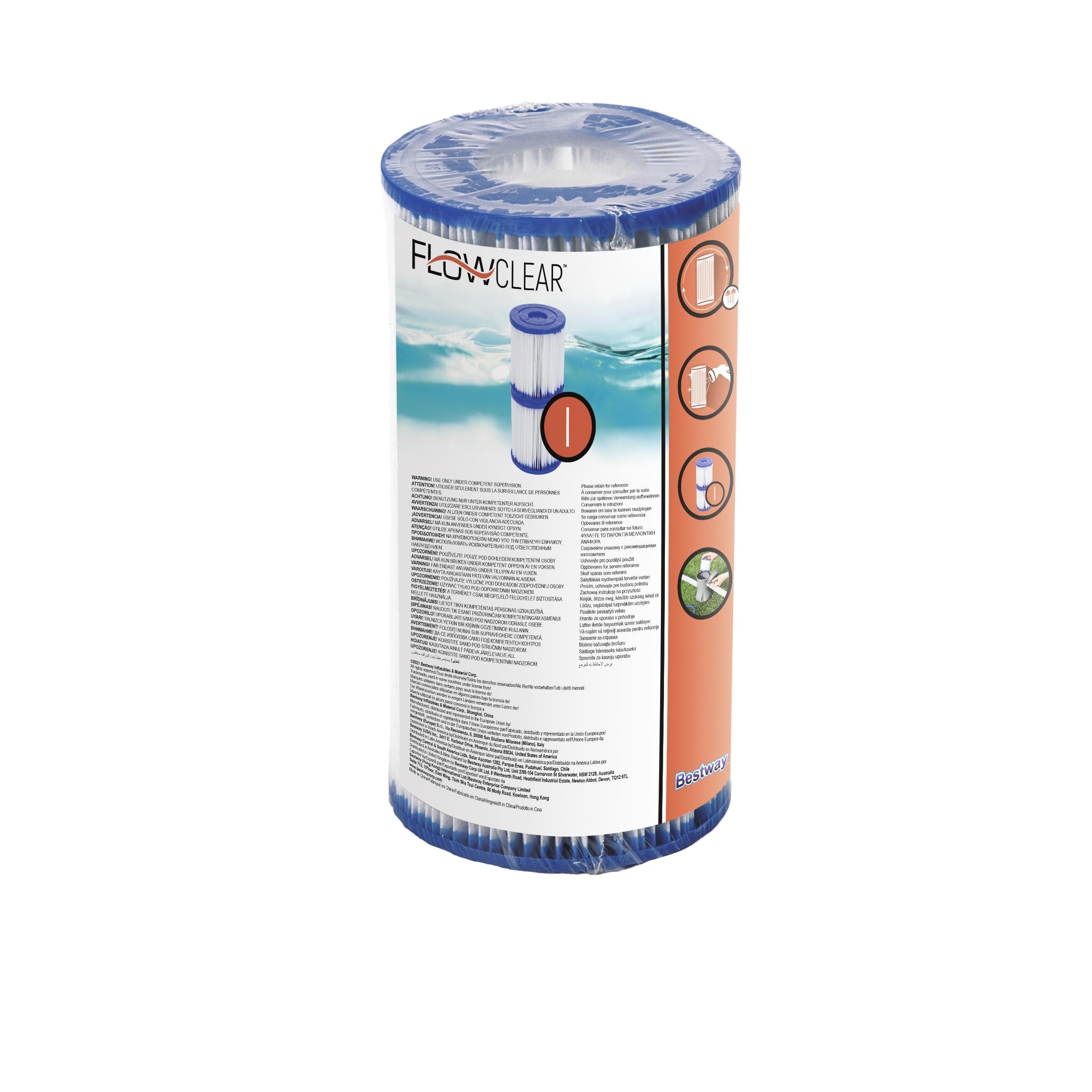Bestway Flowclear filter cartridge type 1 ( 2 stuks) 58093