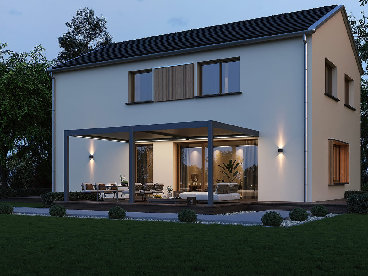 Orion Pemium overkapping - E-LED - Muurbevestiging - 400x600 cm - Antraciet