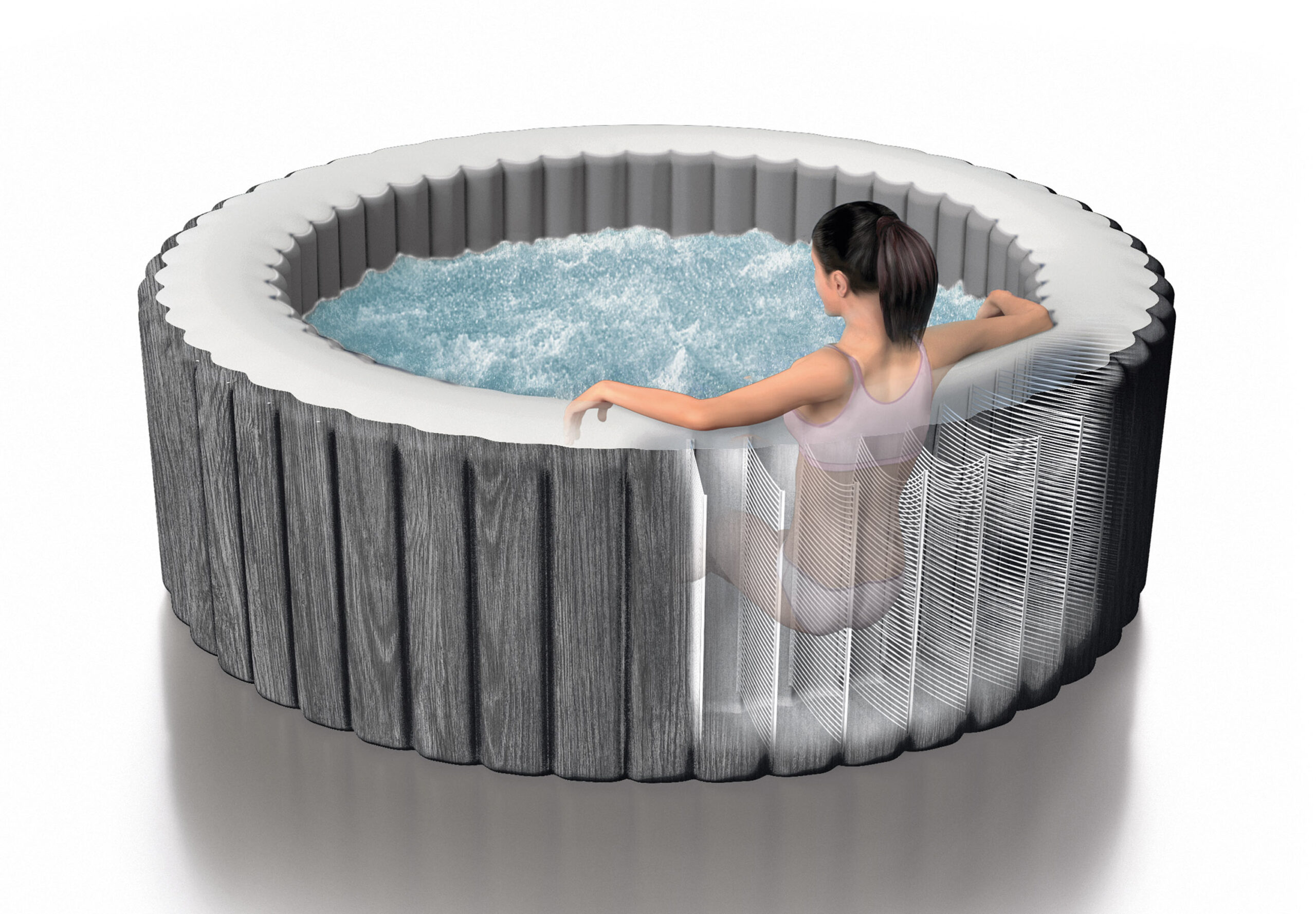 Intex PureSpa Greywood Deluxe opblaasbare spa – 6 persoons