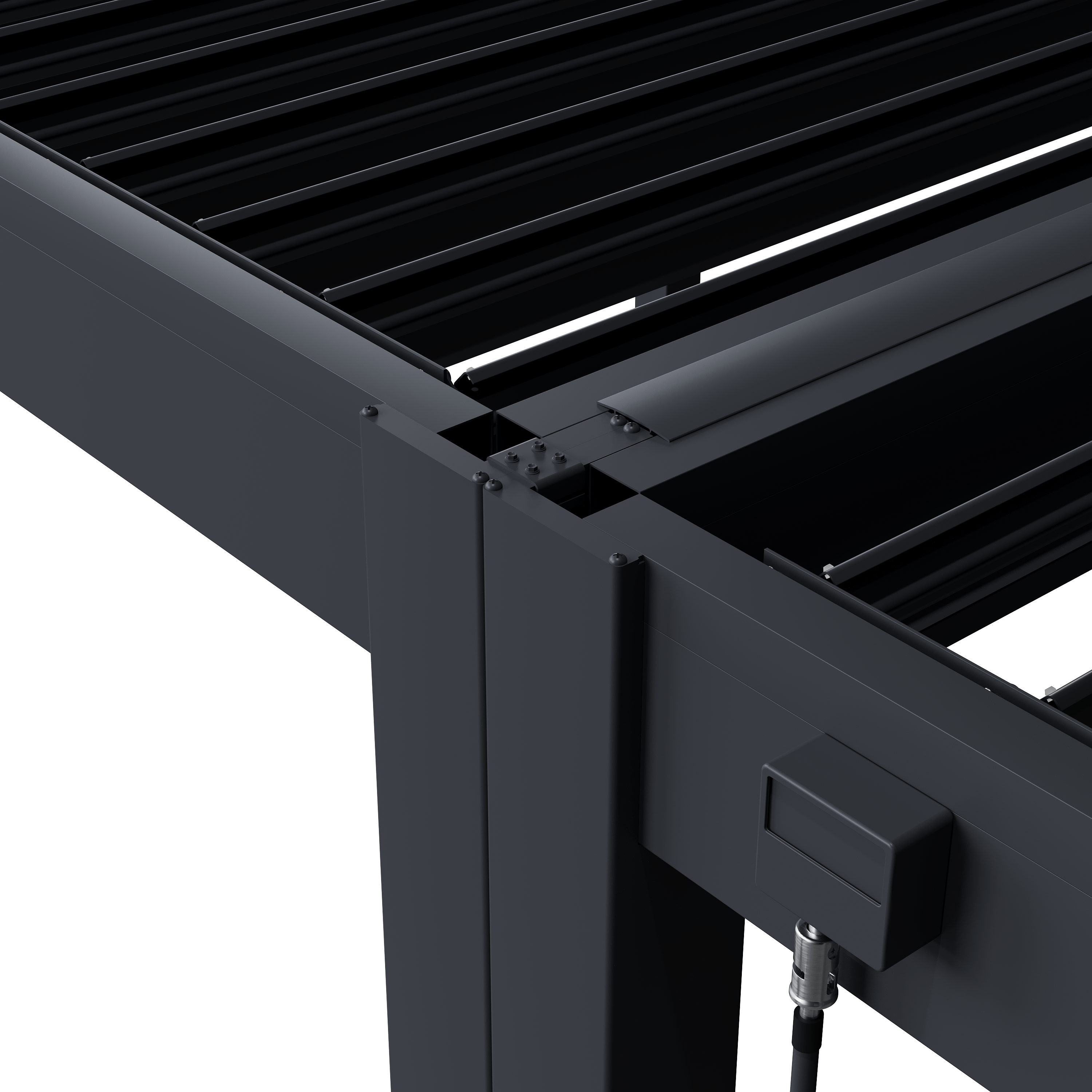 Orion verbindingsset - 300 cm -  Voor 3 meter zijkant - Kiezelgrijs