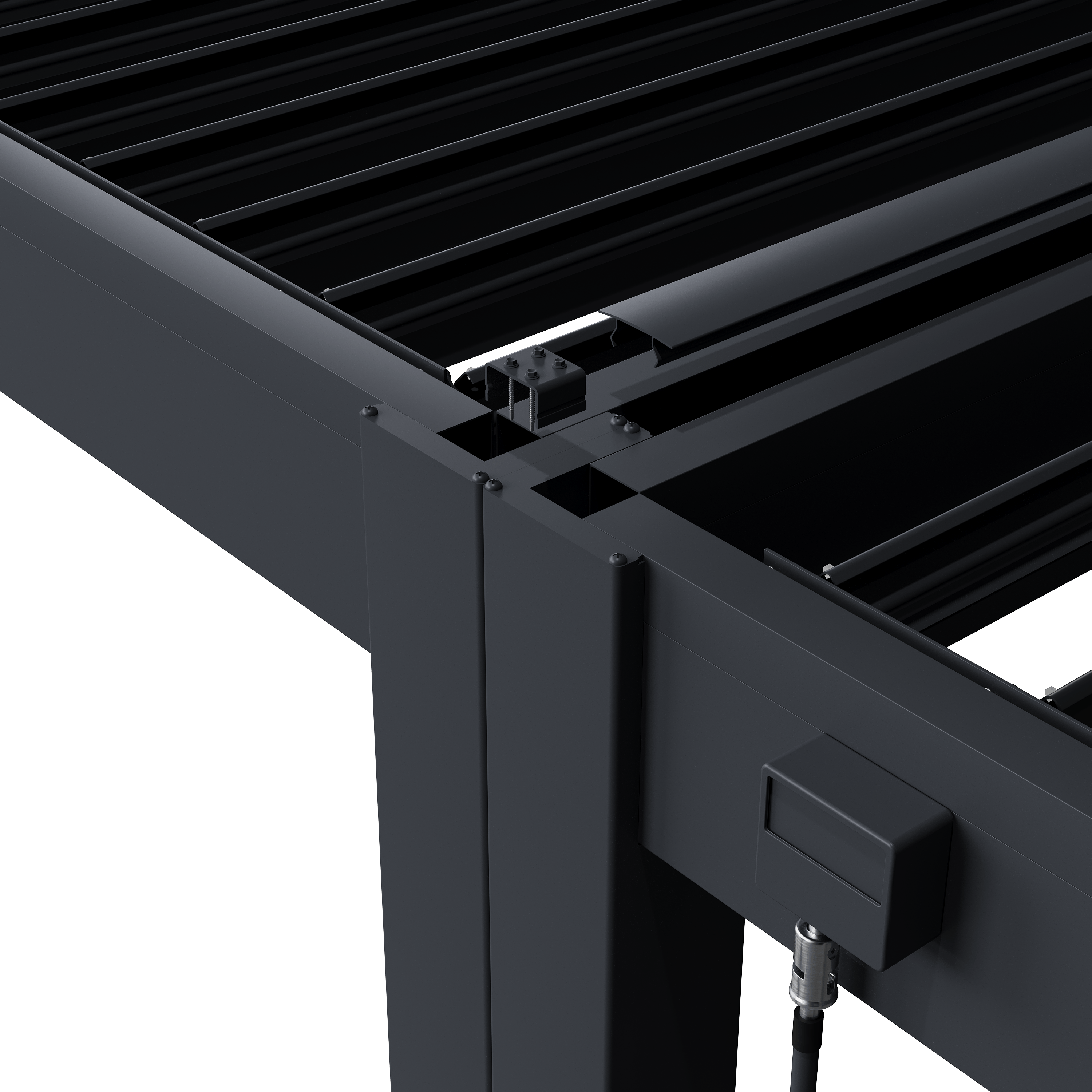 Orion verbindingsset - 300 cm -  Voor 3 meter zijkant - Kiezelgrijs