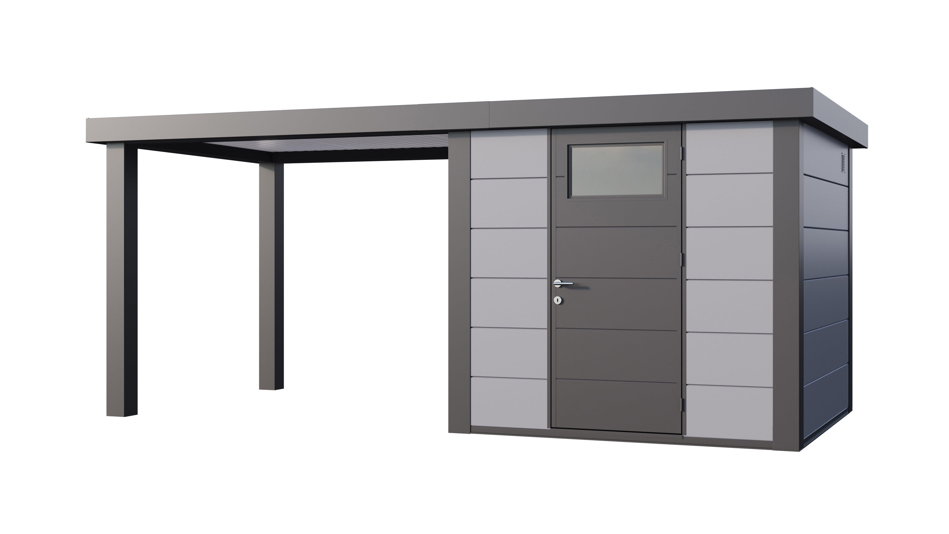 Telluria Classico 2424 tuinhuis inclusief open lounge - 522 x 238 cm - lichtgrijs/antraciet Telluria Classico 2424 tuinhuis inclusief open lounge - 522 x 238 cm - lichtgrijs/antraciet