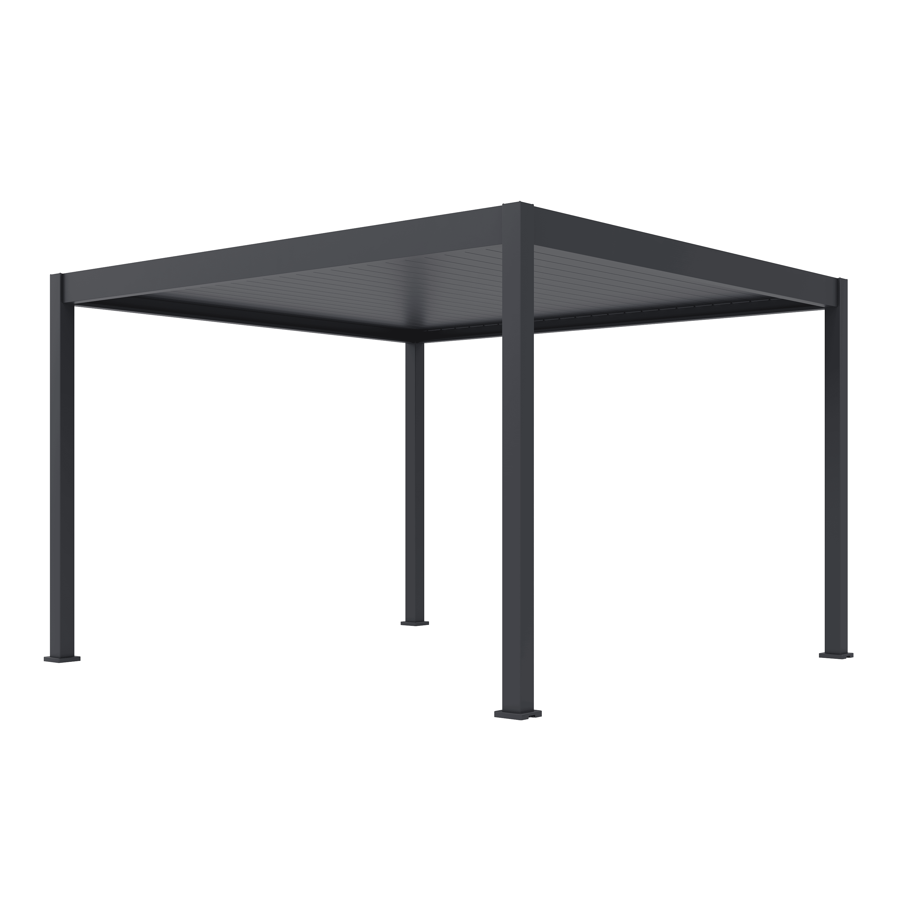 Orion Deluxe overkapping - E-LED - 360x400 cm - Antraciet - met elektrisch lamellendak en LED 