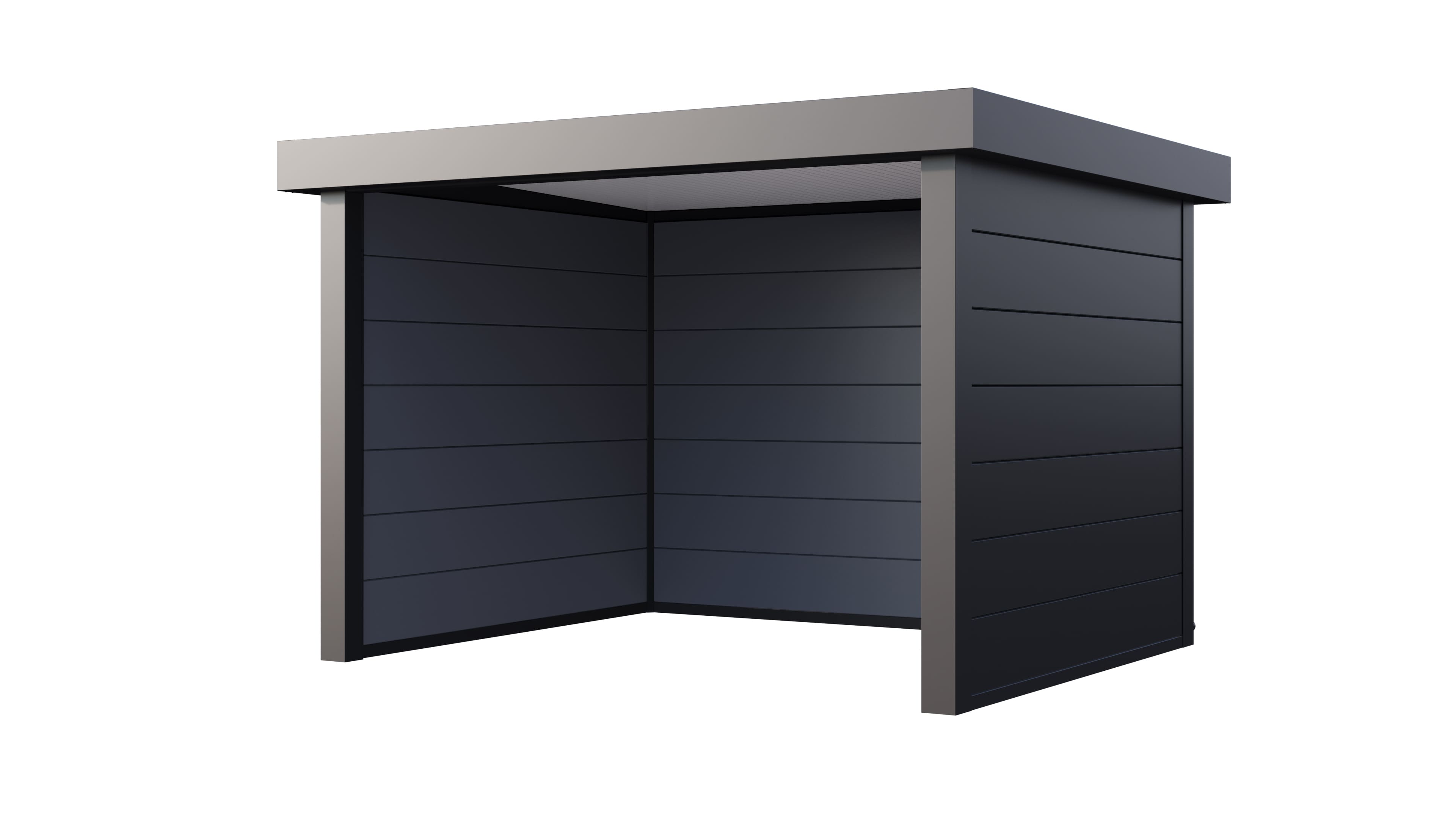 Telluria Singolo 3630 tuinhuis - 358 x 298 cm - antraciet - inclusief elektriciteitskit en verlichting