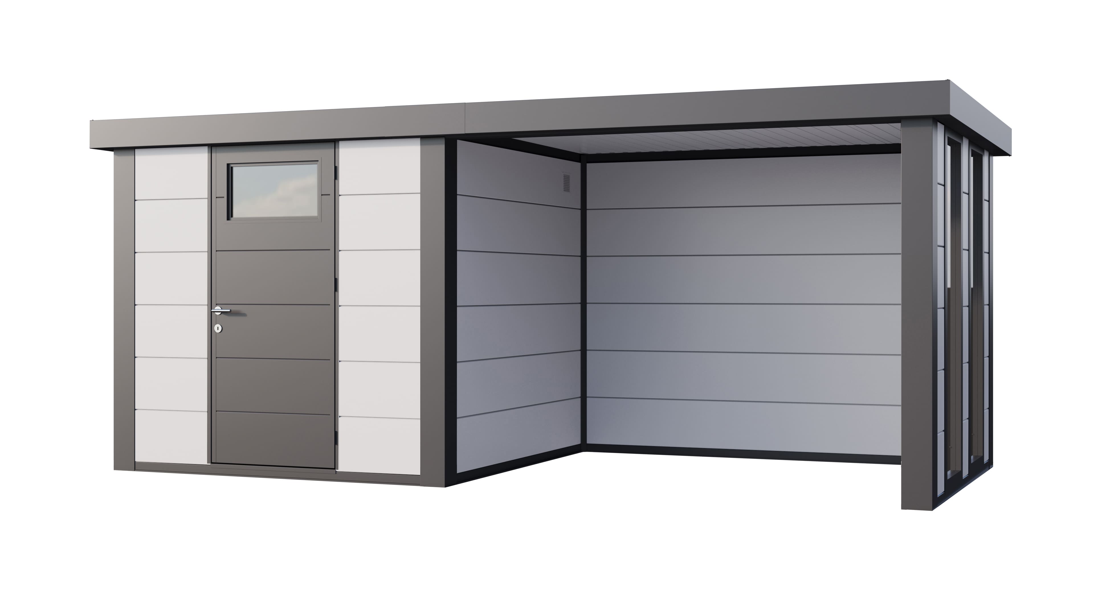 Telluria Classico 2424 tuinhuis inclusief dichte lounge - 522 x 238 cm - wit/antraciet