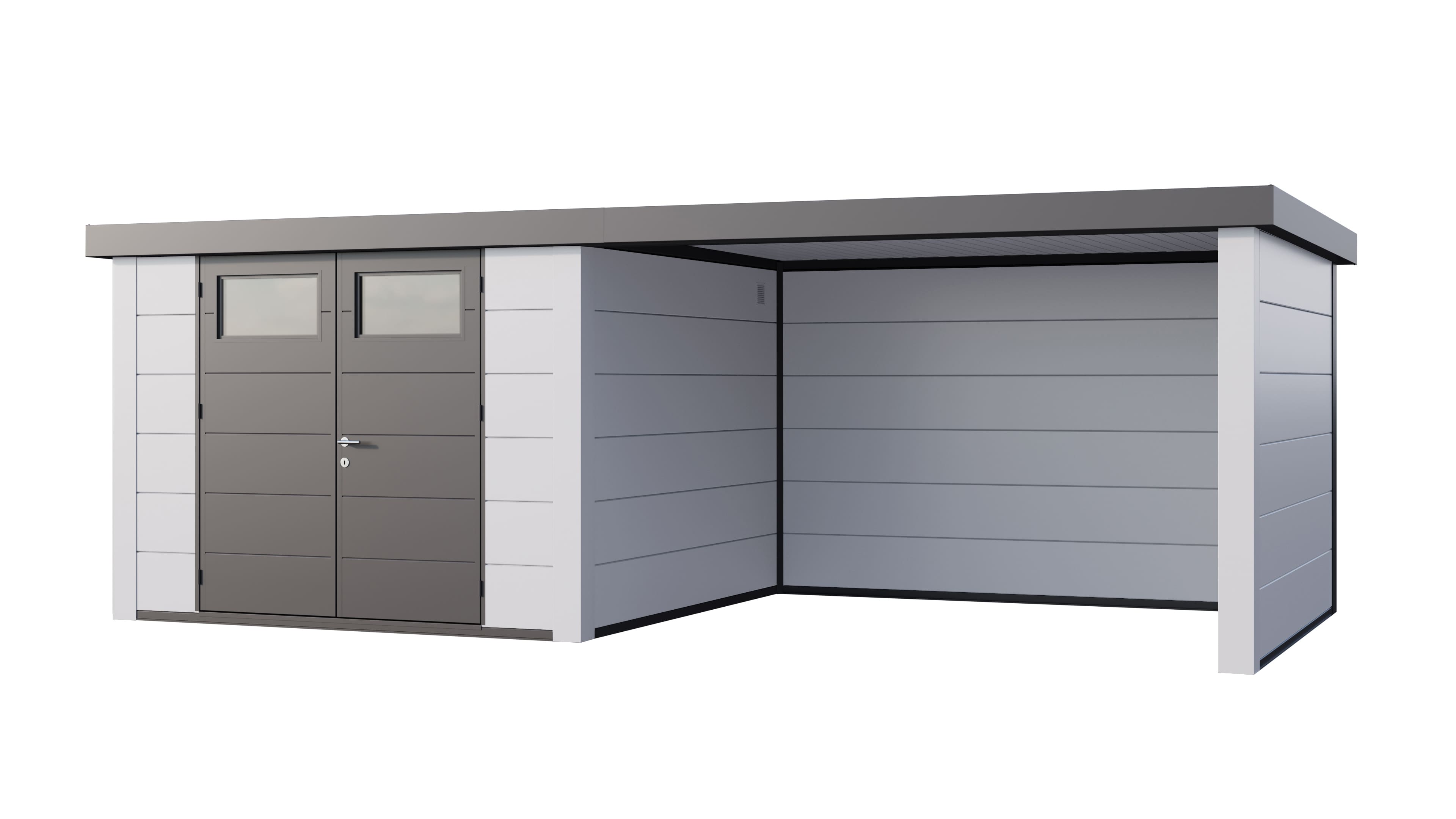 Telluria Classico 3030 tuinhuis inclusief dichte lounge - 642 x 298 cm - wit