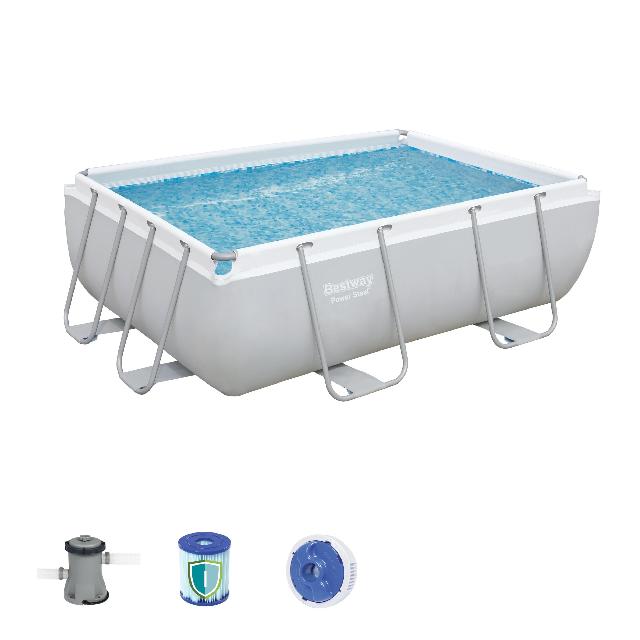 Bestway Power Steel zwembad 282 x 196 x 84 cm – met filterpomp