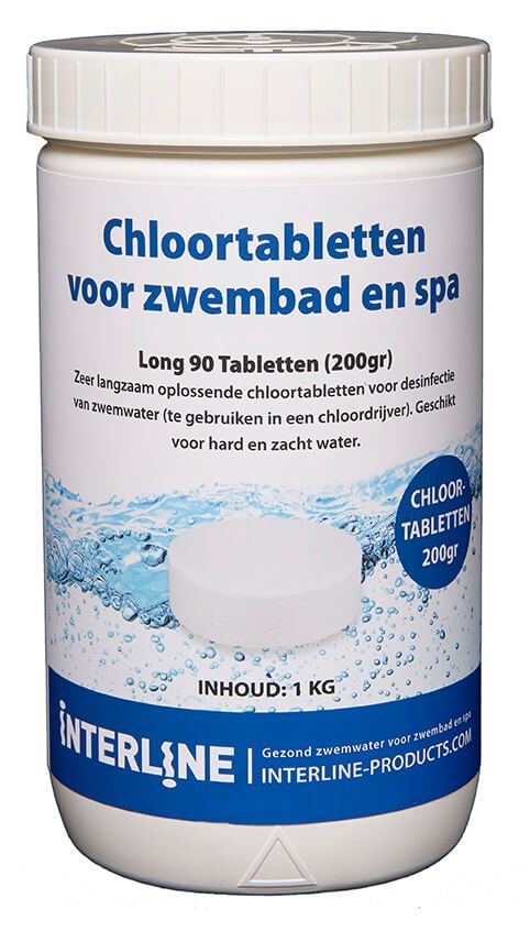 Interline Chloortabletten – Long90 200gram/1kg Interline Chloortabletten – Long90 200gram/1kg