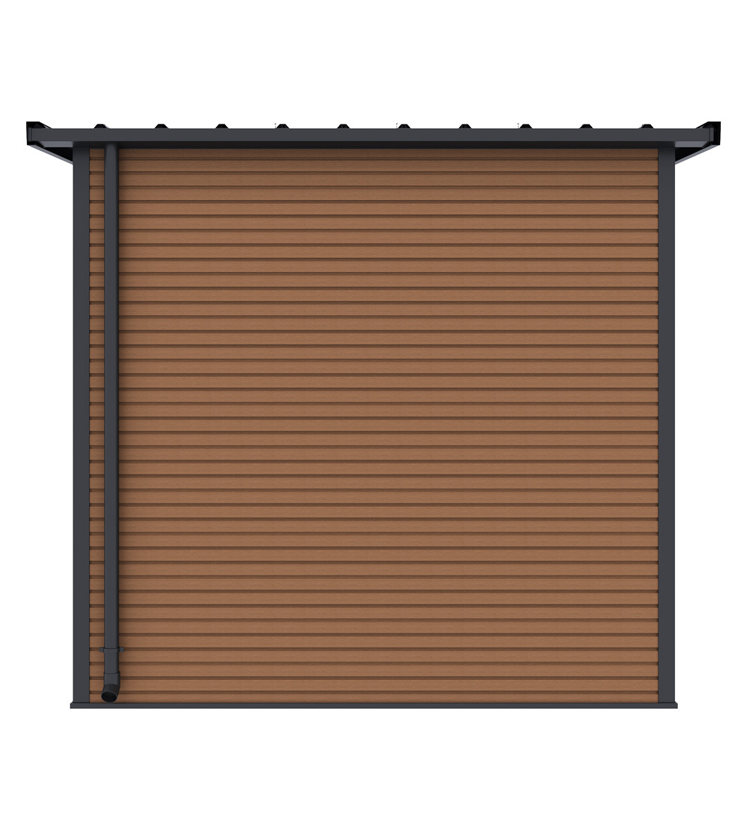 Orion tuinhuis - WPC & Aluminium - 218x218 cm - Antraciet / Wood