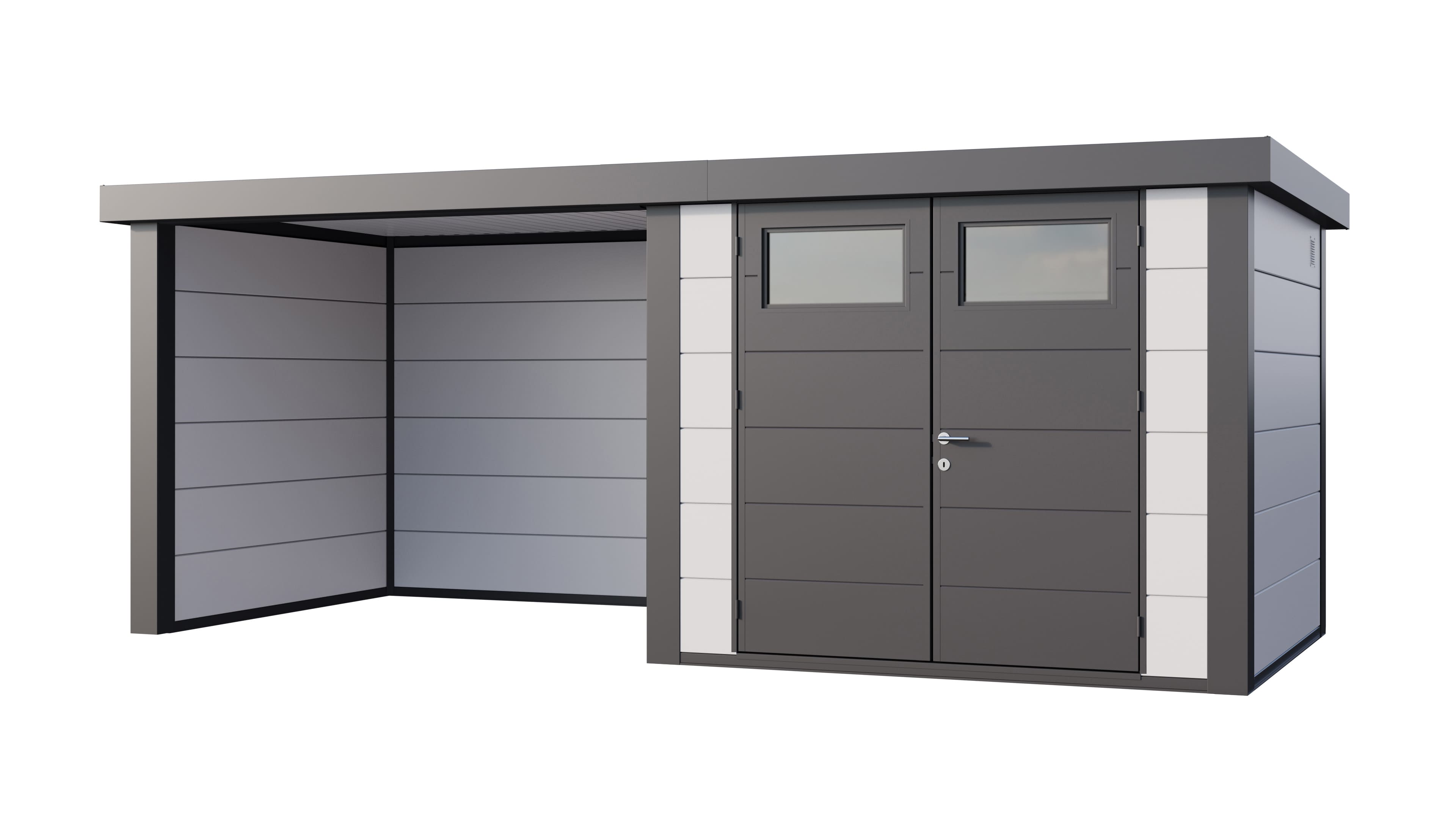 Telluria Classico 2724 tuinhuis inclusief dichte lounge - 552 x 238 cm - wit/antraciet