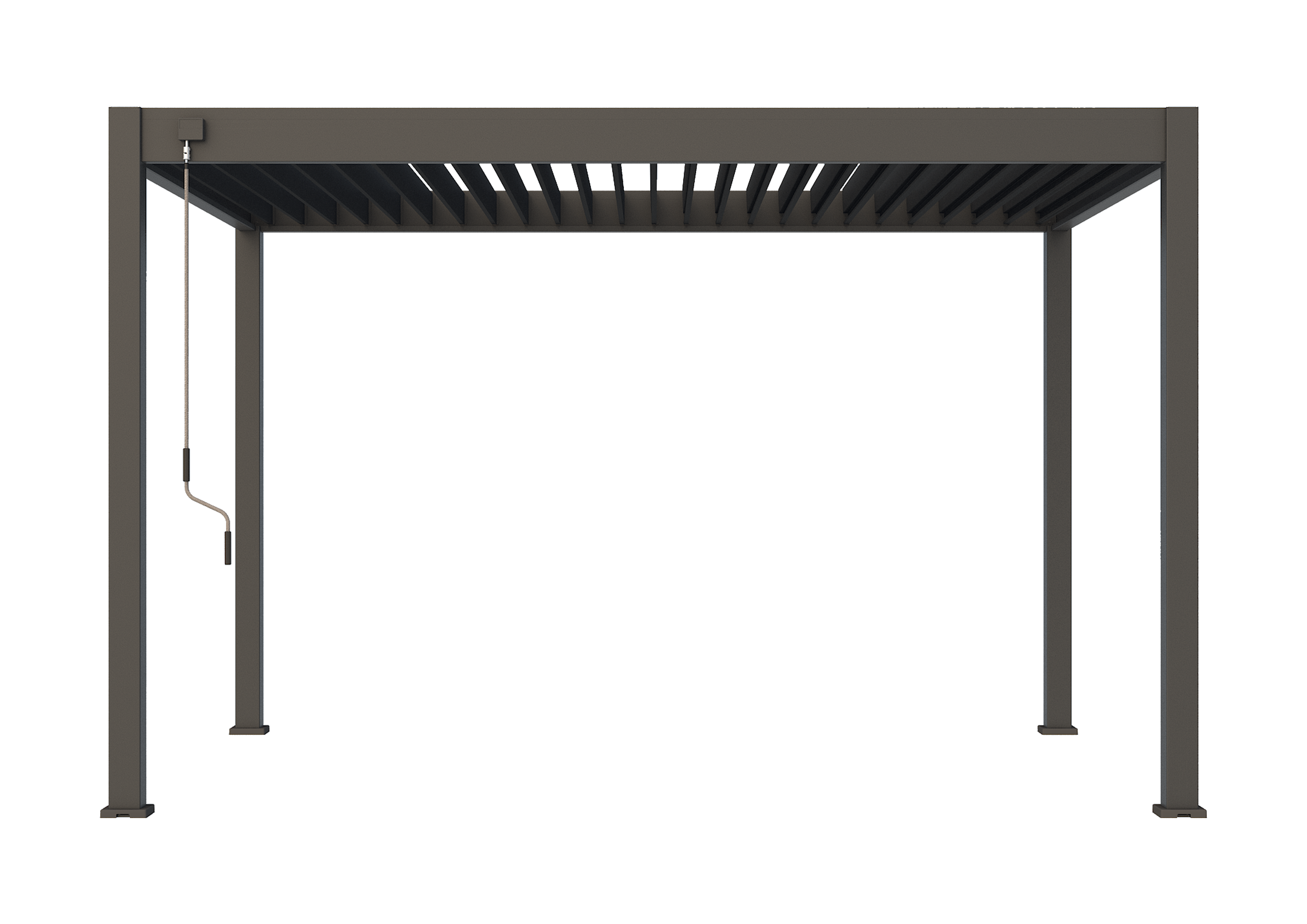 Orion verhoogde middenpoot - 11,6 x 11,6 cm - 300 cm - Antraciet (per stuk)