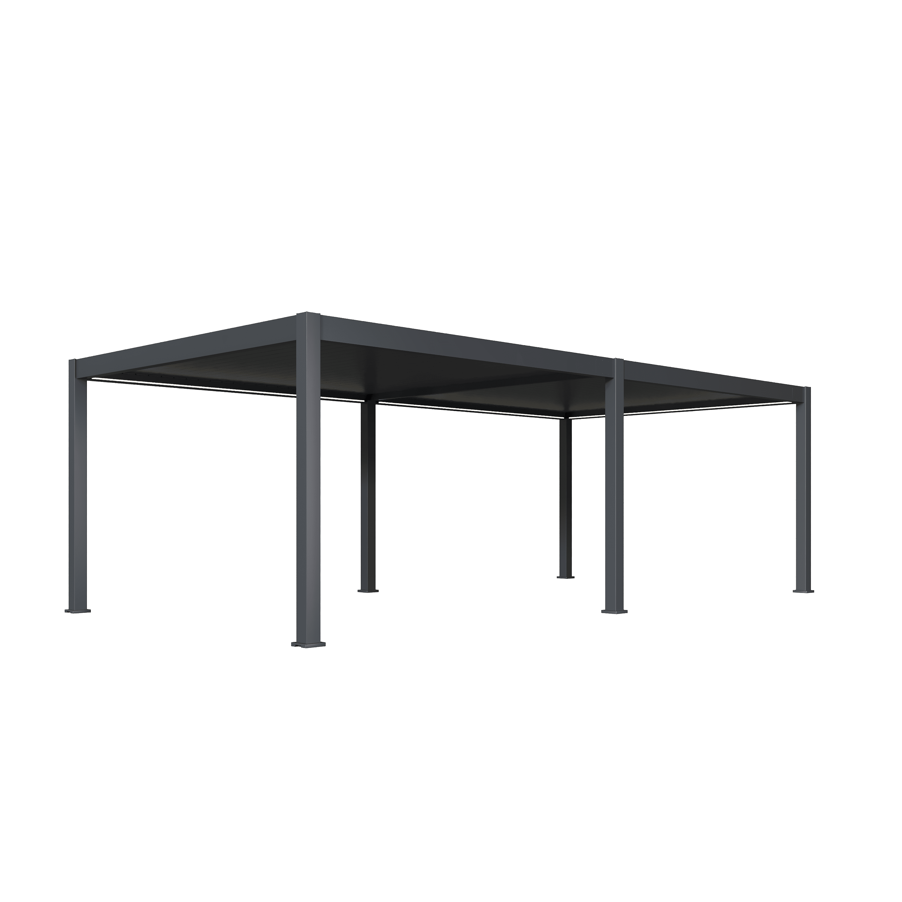 Orion Premium overkapping - E-LED - 400x800 cm - Antraciet - met elektrisch lamellendak en LED 