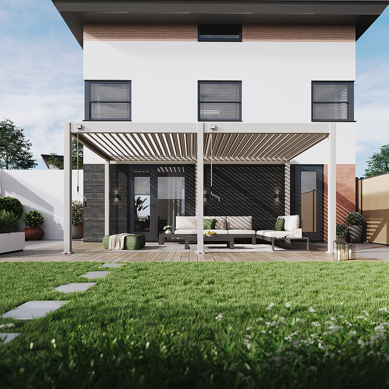 Orion Comfort overkapping - 300x530 cm - Kiezelgrijs