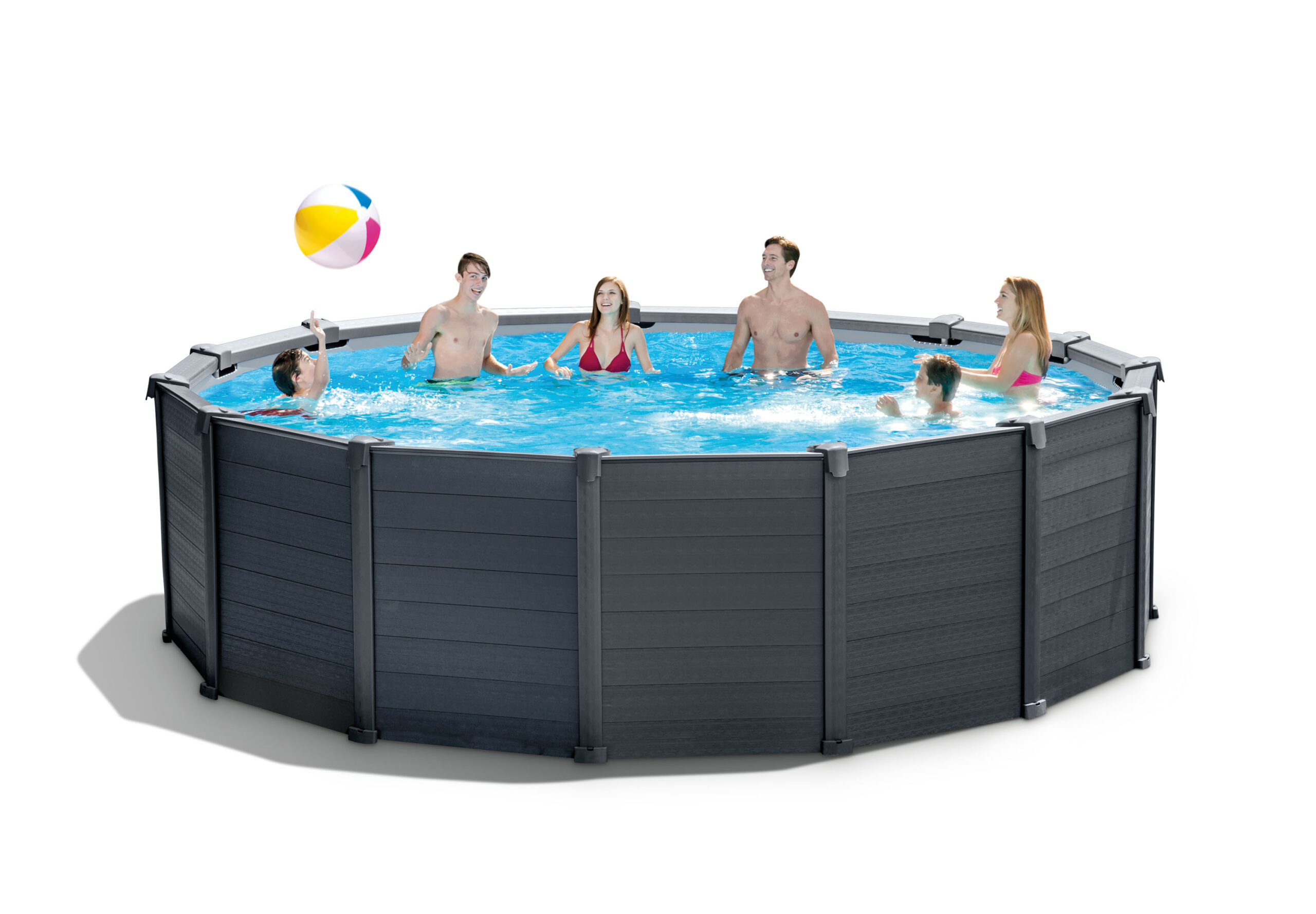 Intex Graphite Panel Pool 478 x 124 cm – met zandfilterpomp en accessoires